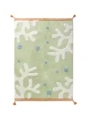 Waschbarer Kinderteppich Marine Multicolor/Grün