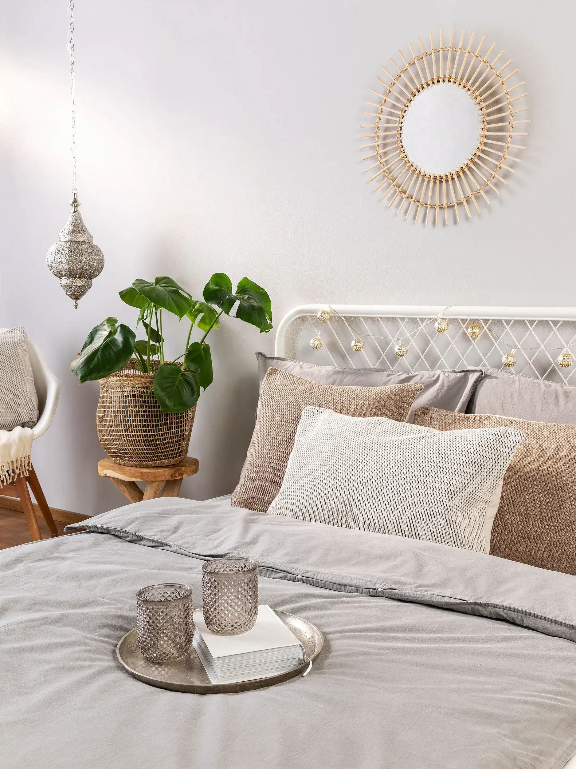 Kissenbezug Bora Cream von benuta Nest