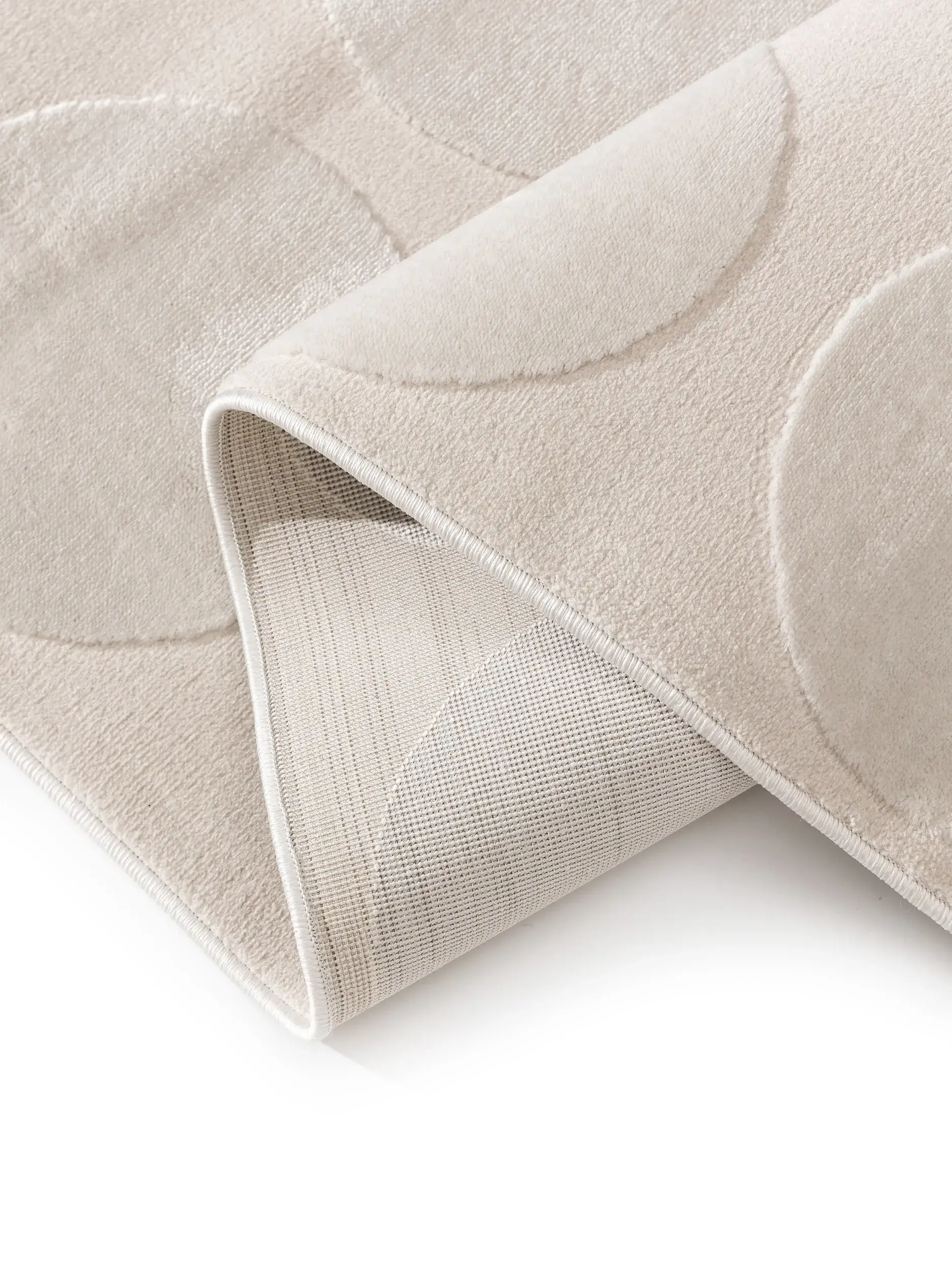 Teppe av 60% Polyester, 40% Polypropylen i Weiß med 60% Polyester, 40% Polypropylen høy lugg fra benuta Basic