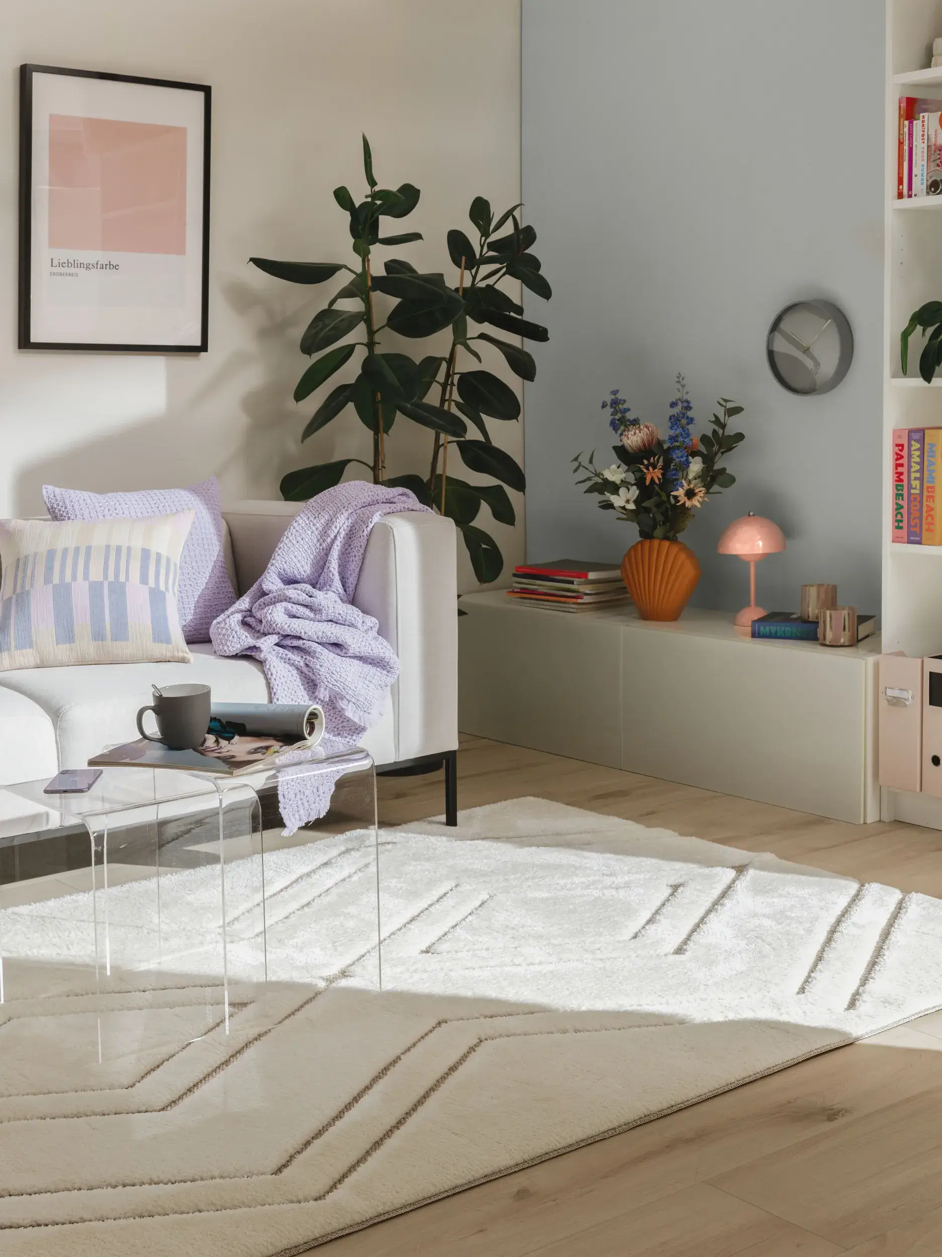 Tæppe Elanie Cremehvid/Beige fra 