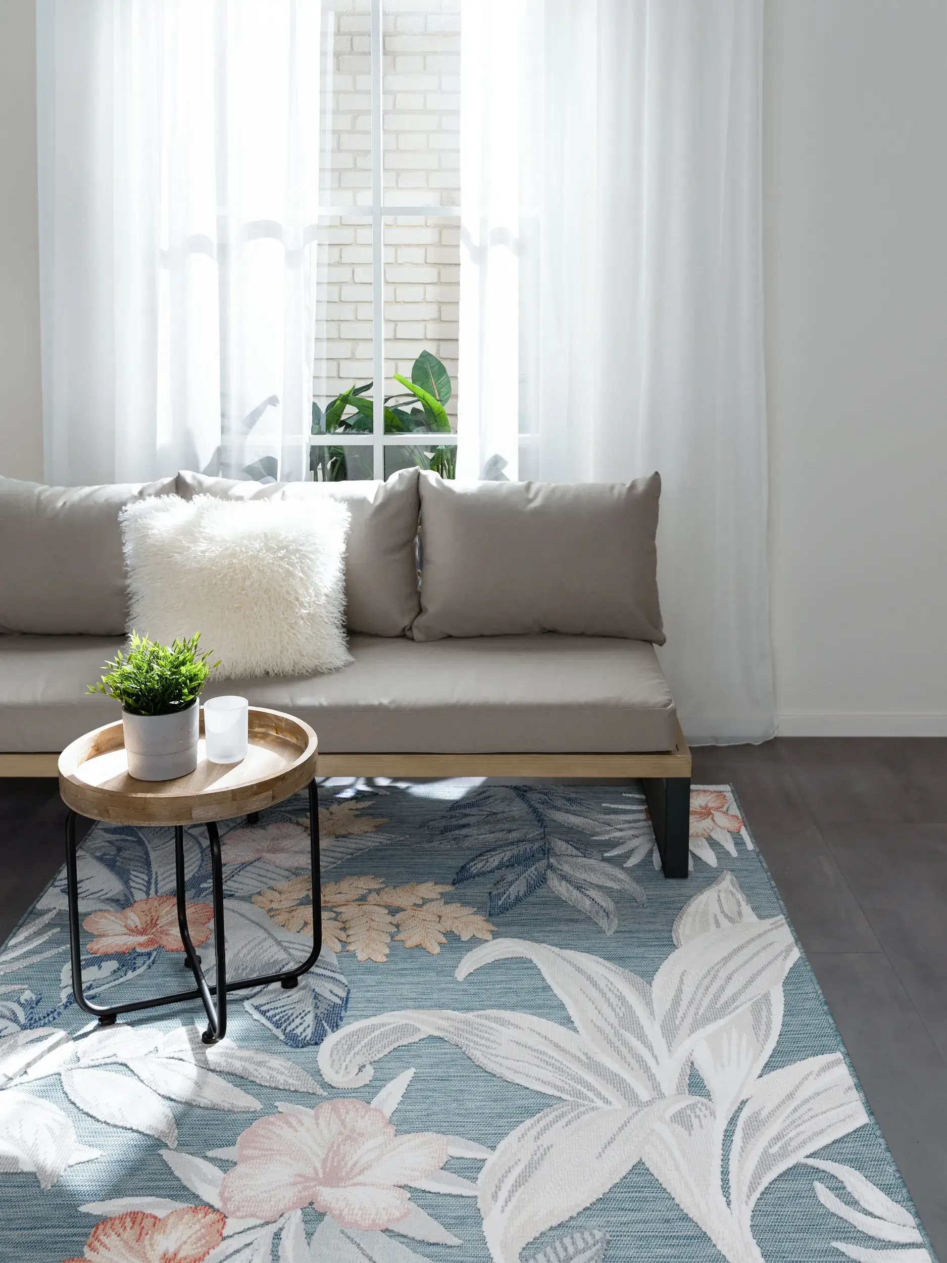Rug made of 100% Polypropylen in Multicolour with a 100% Polypropylen high pile by benuta Basic
