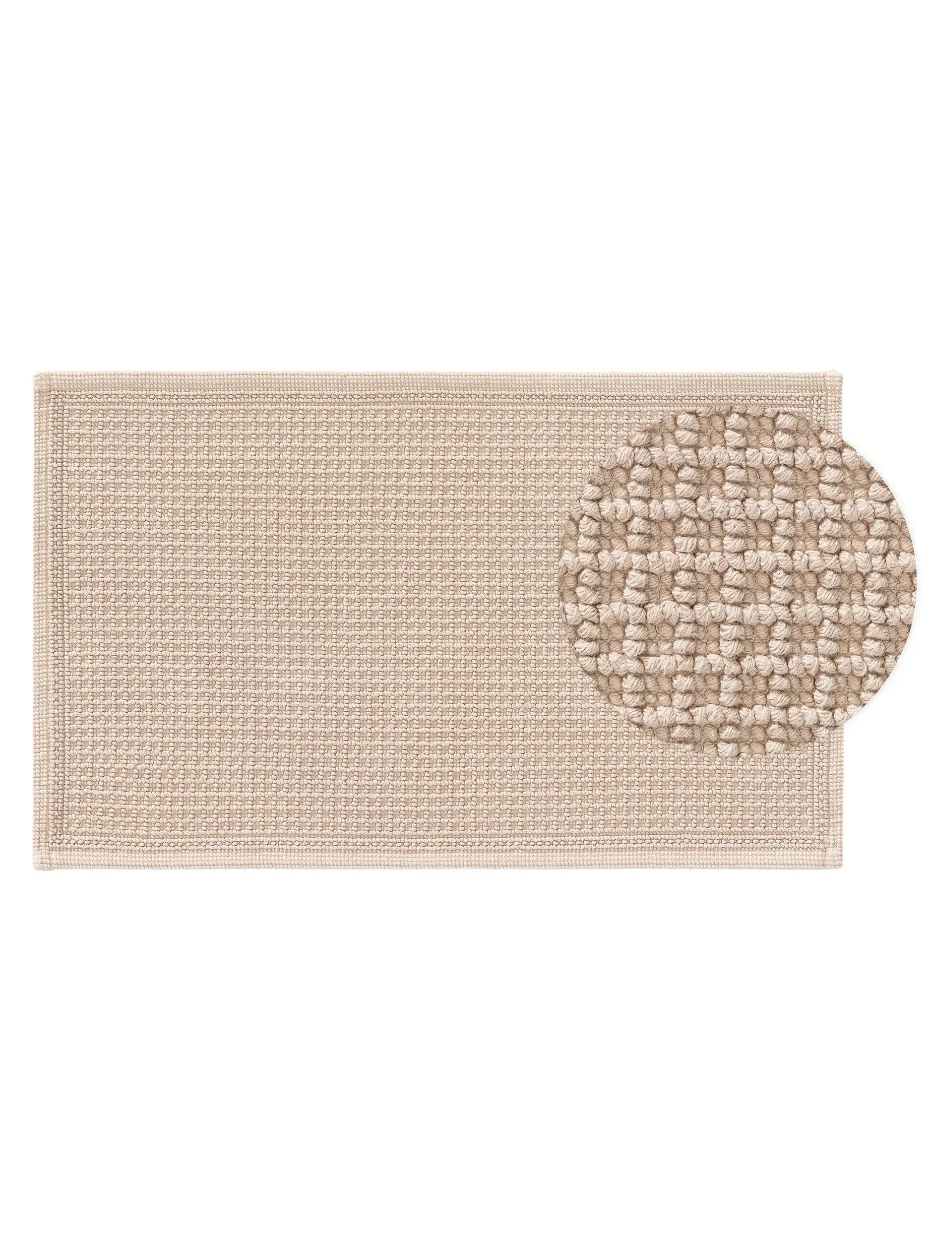 Badematte Jojo Beige Einfarbig-suunnittelussa, valmistettu 100% Baumwolleista, benuta Nestin toimesta