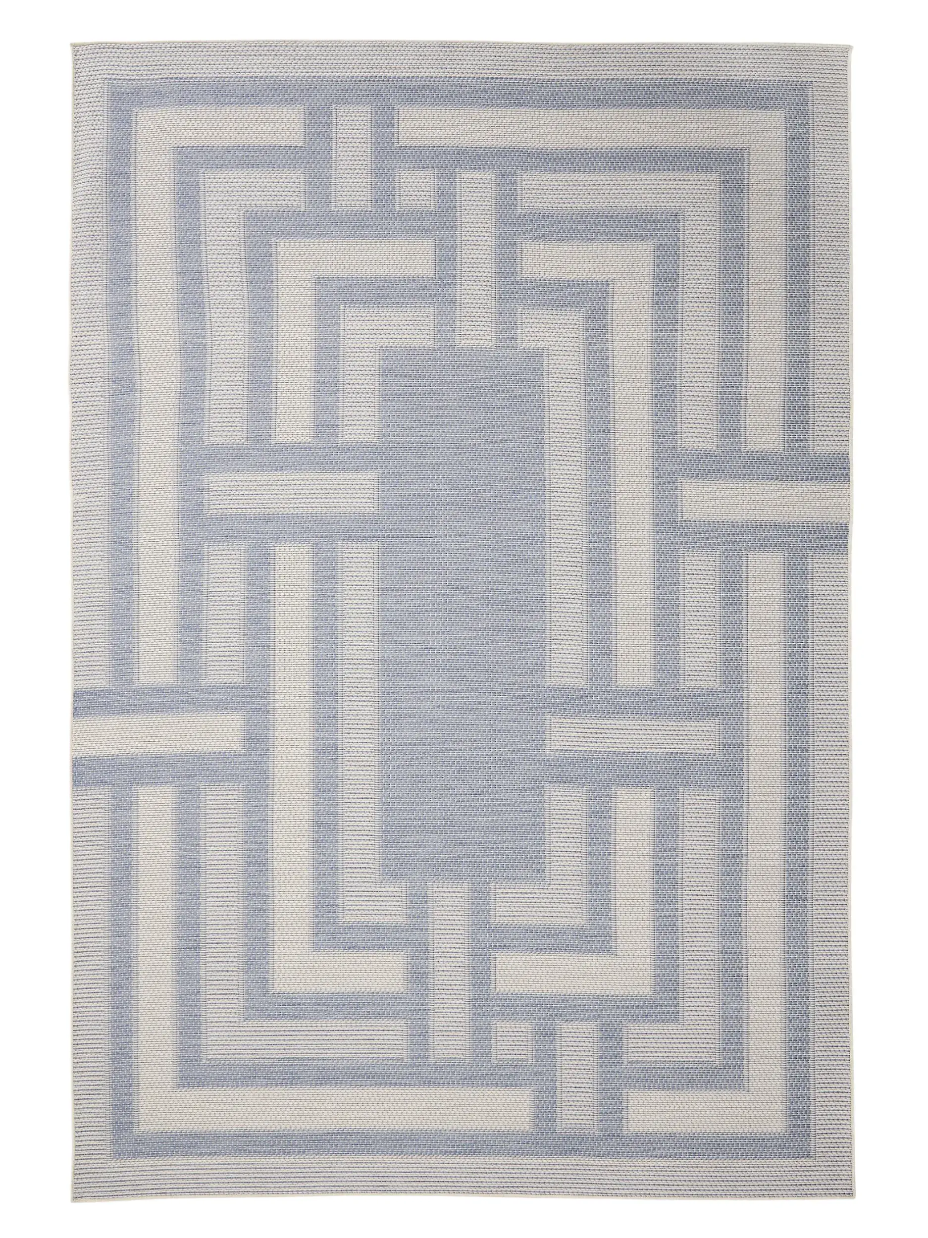 Rug made of 100% Polypropylen in Blue with a 100% Polypropylen high pile by benuta Nest
