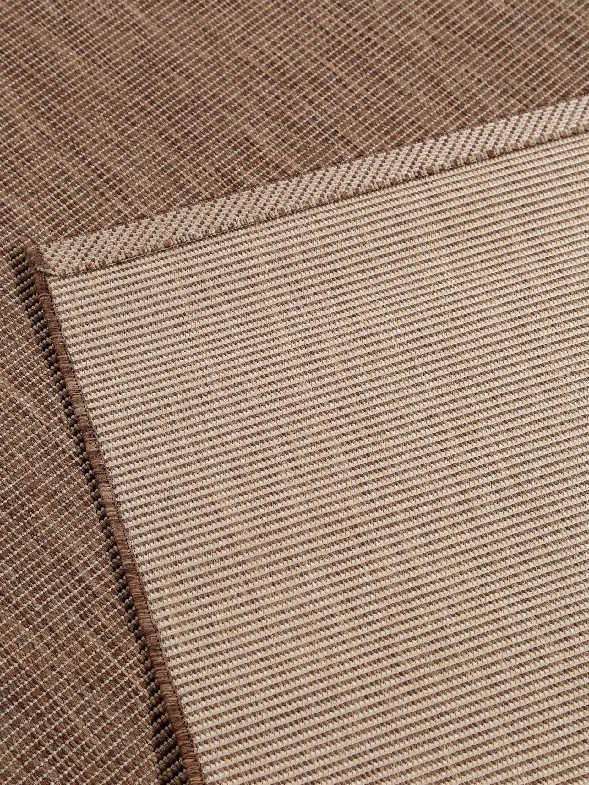 Rug made of 100% Polypropylen in Braun with a 100% Polypropylen high pile by benuta Nest