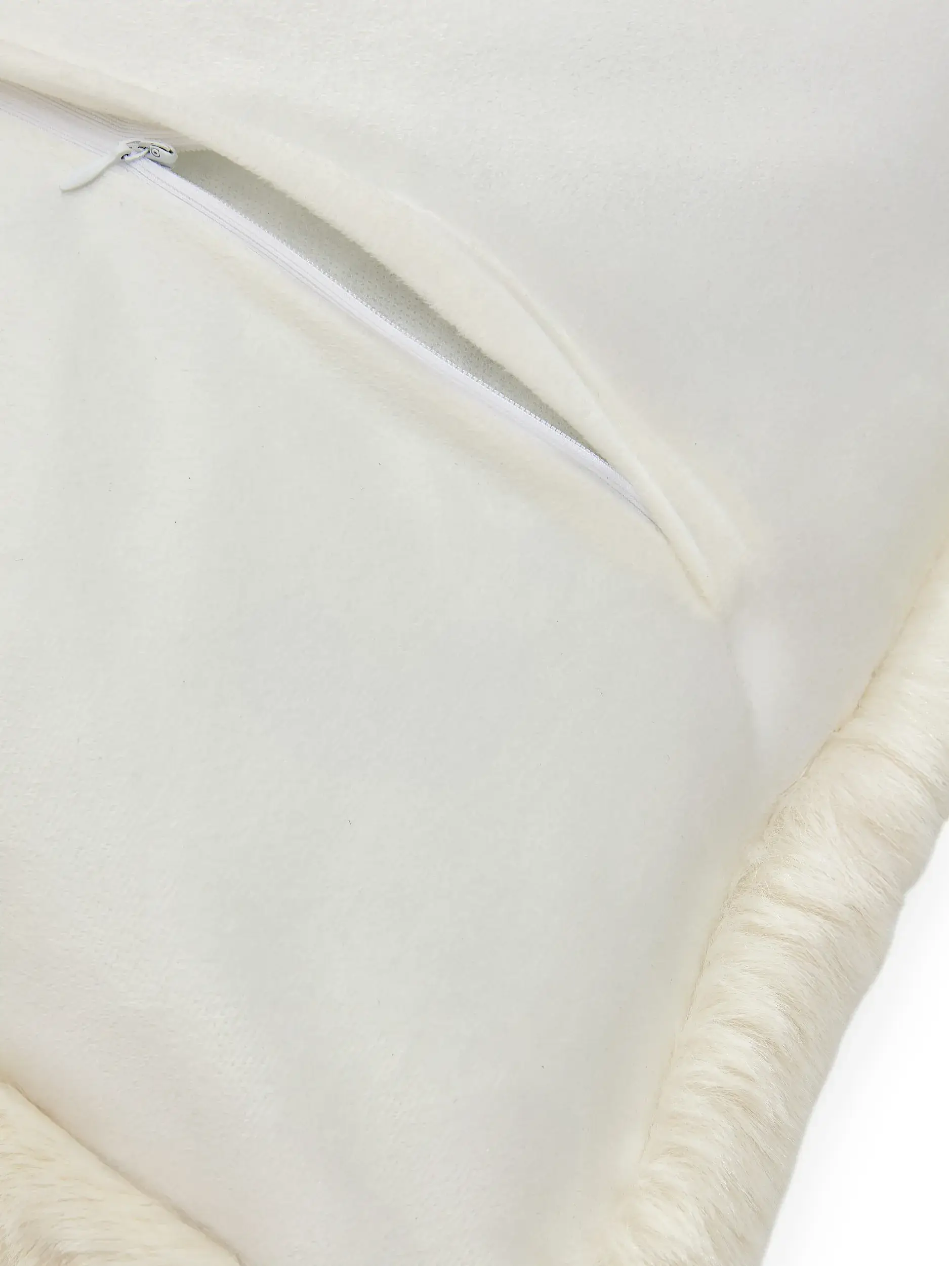 Kissenbezug Dave Cream com design Einfarbig em 100% poliéster da benuta Nest