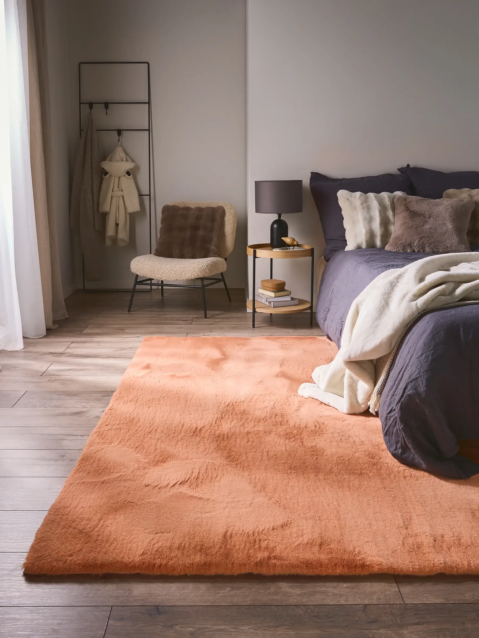 Teppich Dave aus 100% Polyester in Orange von benuta Nest