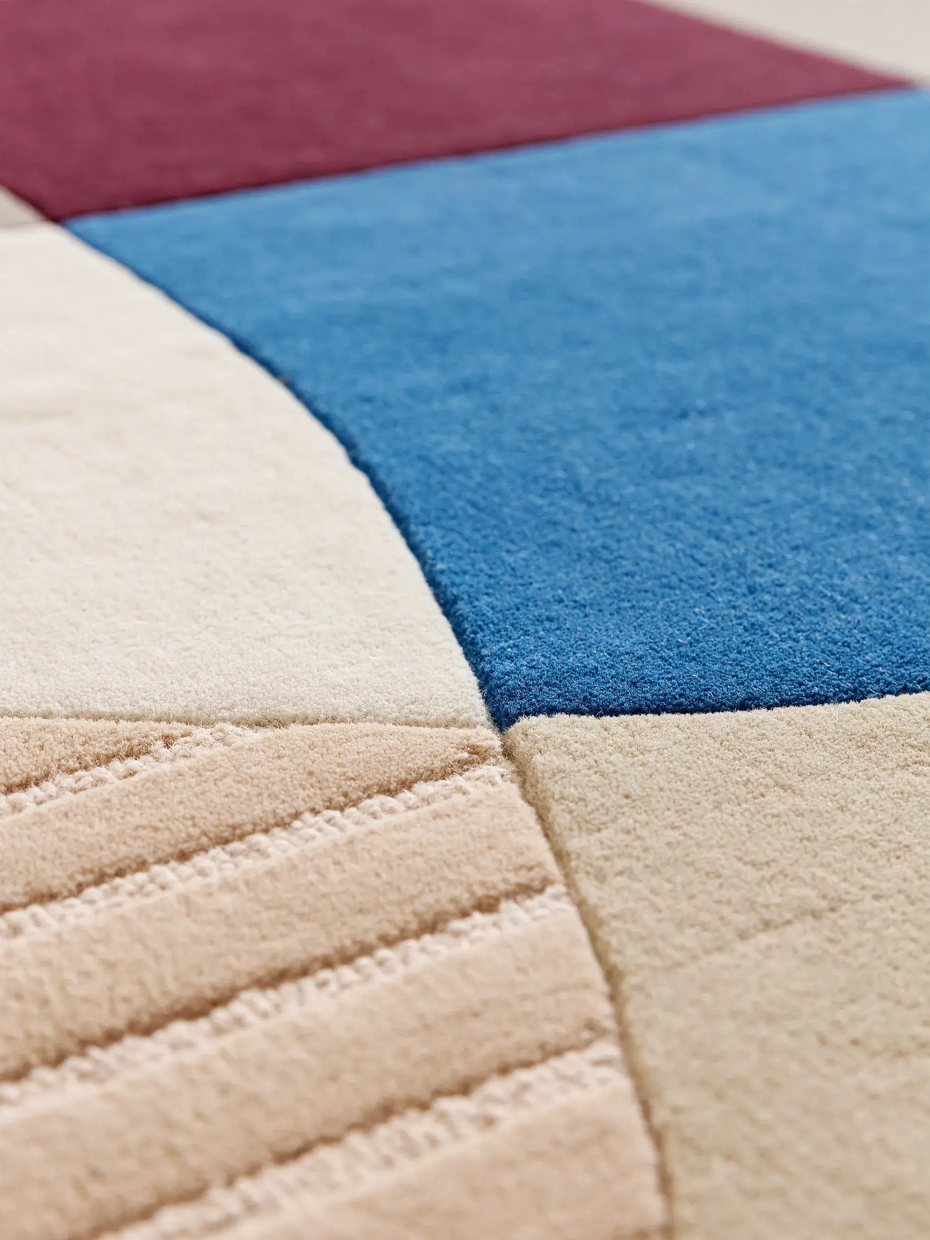 Teppich aus 100% Wolle (aus Neuseeland) in Multicolor mit 100% Wolle (aus Neuseeland) hohem Flor von benuta Finest