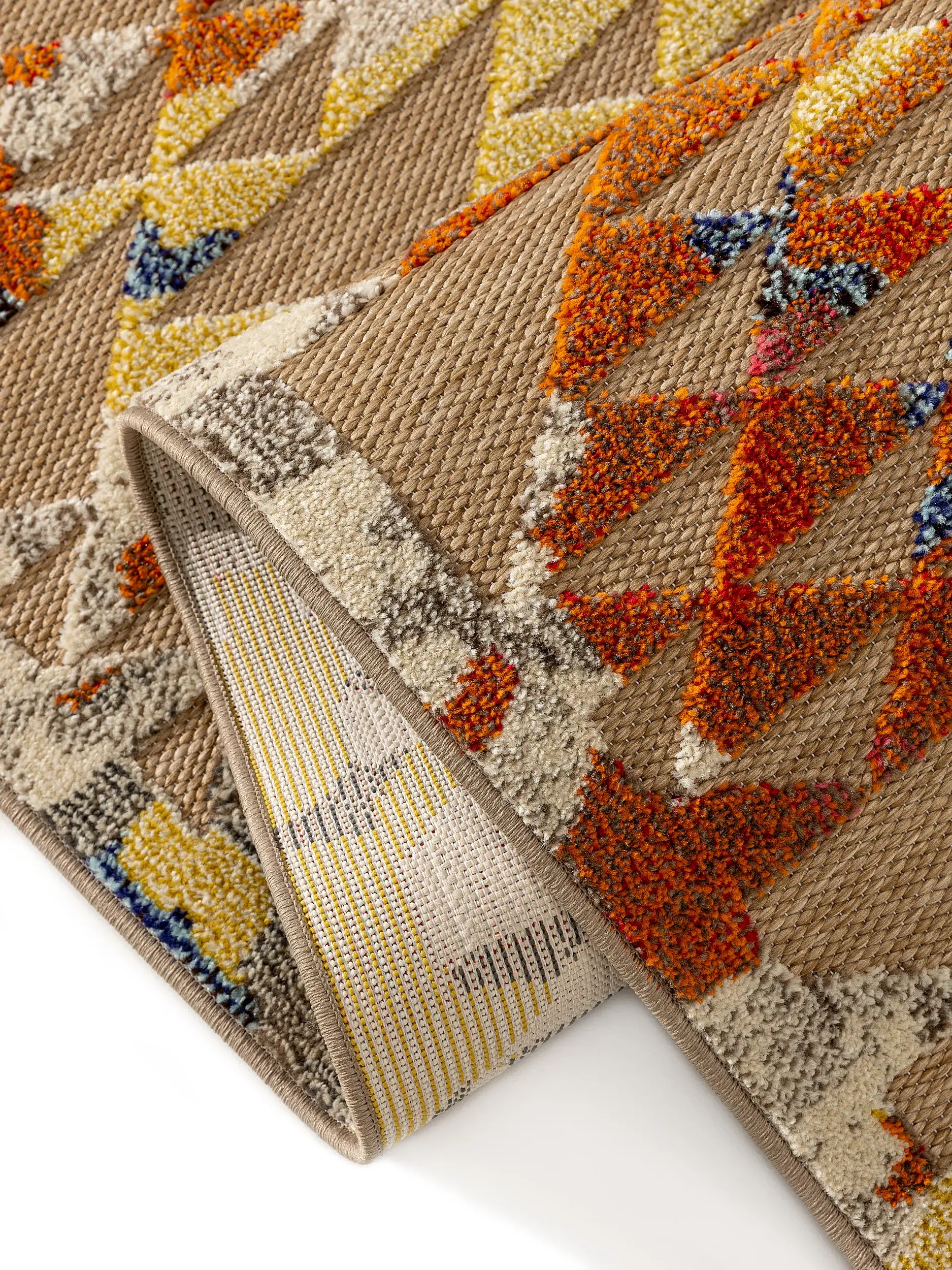 Rug made of 100% Polypropylen in Multicolour with a 100% Polypropylen high pile by benuta Nest