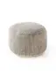 Handgjord ullpouf Rocco Beige/svart
