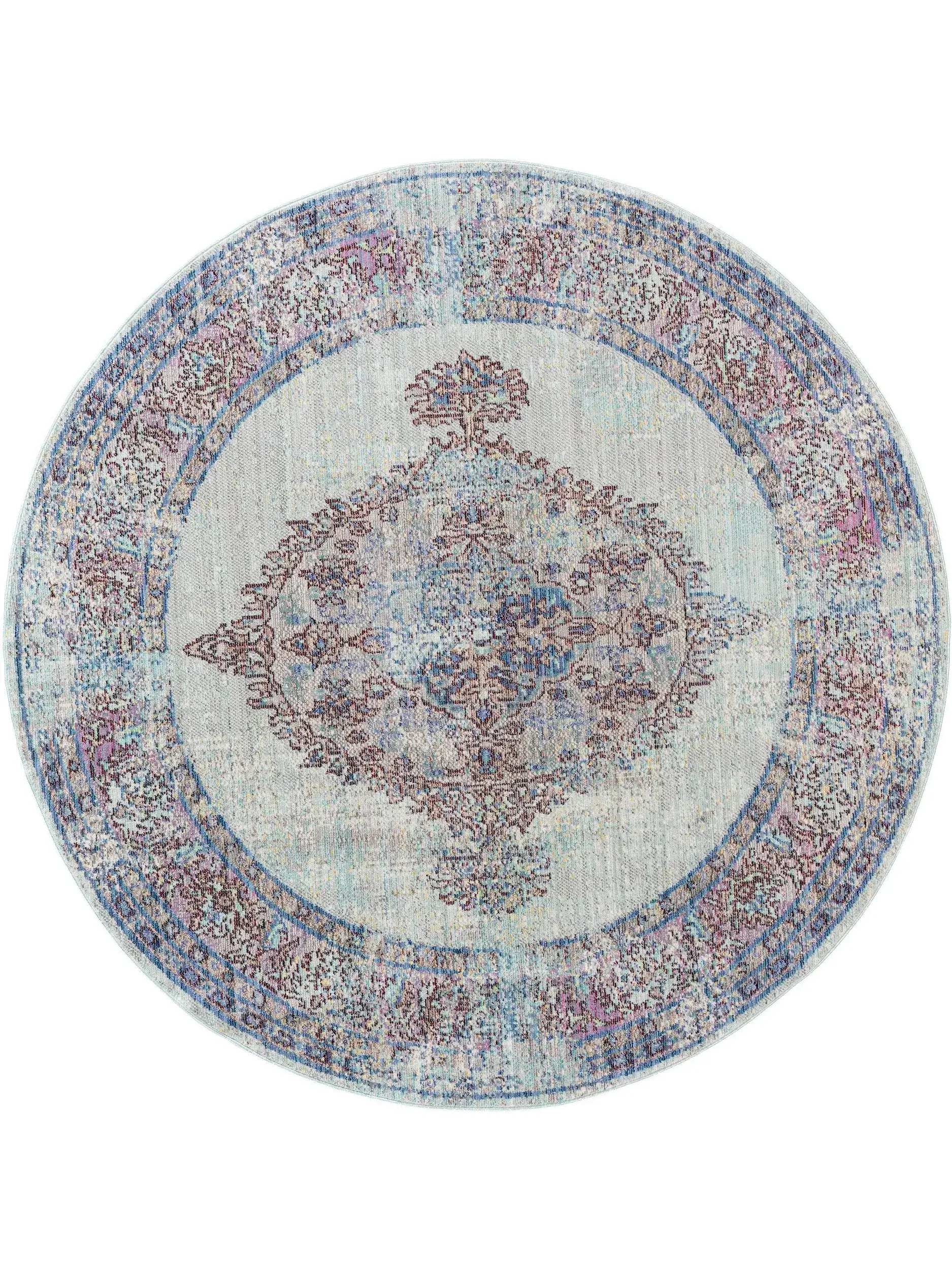 Teppich aus 100% Polyester in Blau mit 100% Polyester hohem Flor von benuta