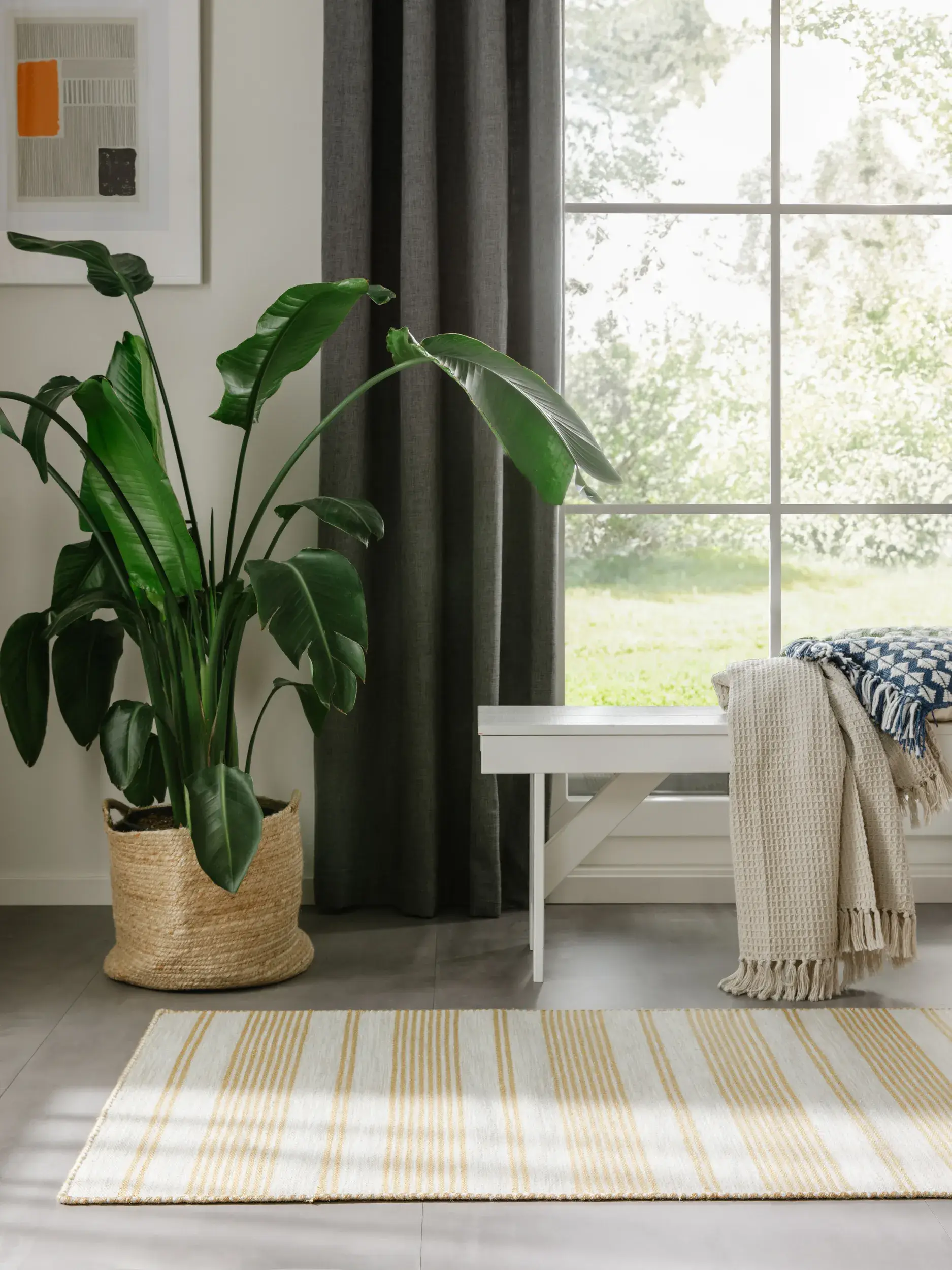 Teppe av 100% Polyester (recyceltes PET) i Gelb med 100% Polyester (recyceltes PET) høy lugg fra benuta Nest