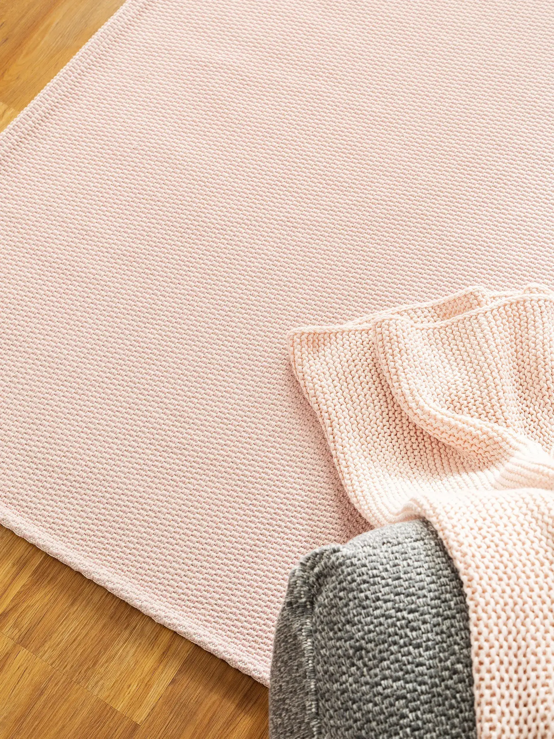 Tapis Cooper en 100% Coton en Rose de benuta nest