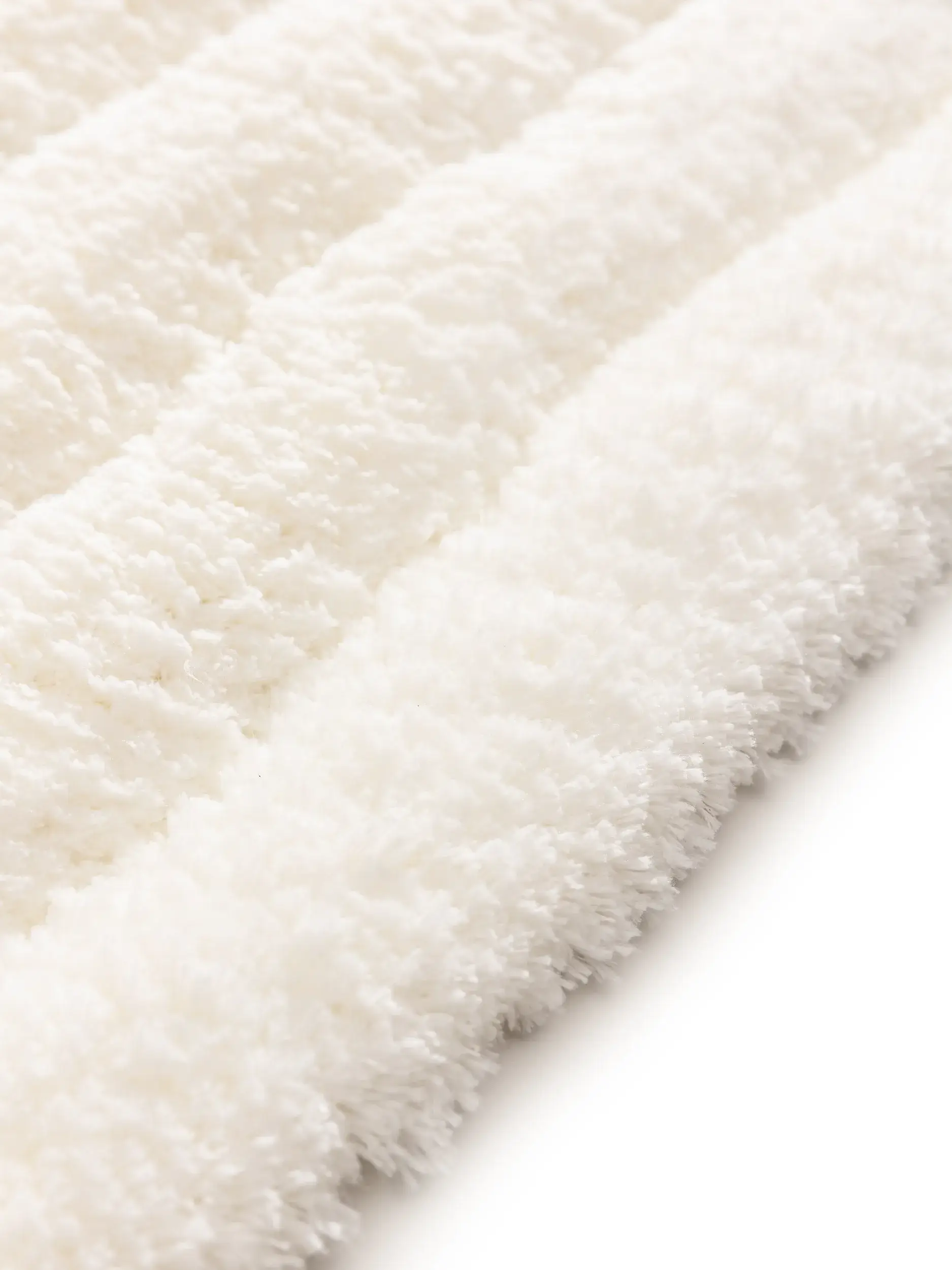 Rug made of 100% Polyester in Beige with a 100% Polyester high pile by benuta Nest