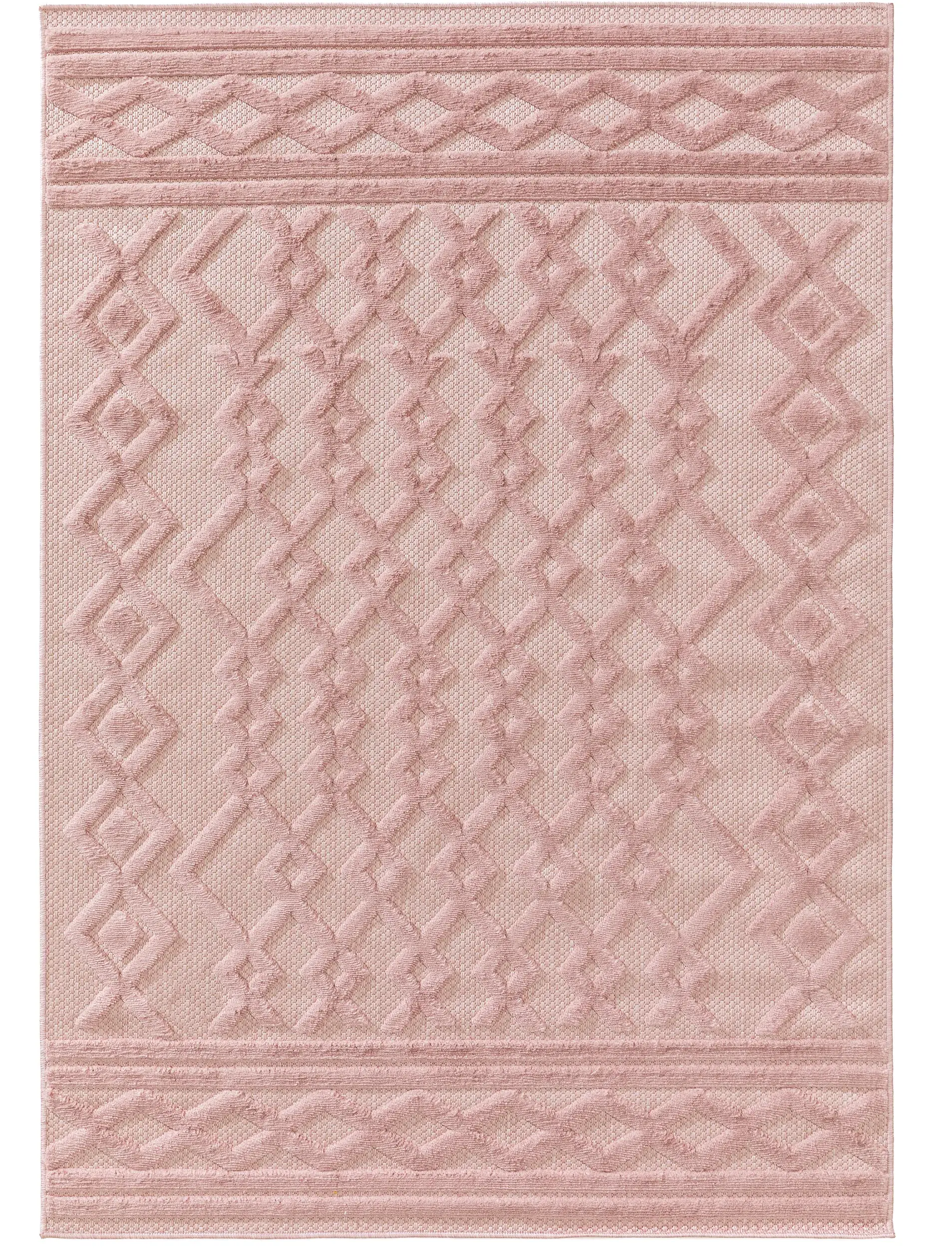 Matto 100% Polypropylena värissä Rosa 100% Polypropylen korkealla nukalla merkiltä benuta Nest