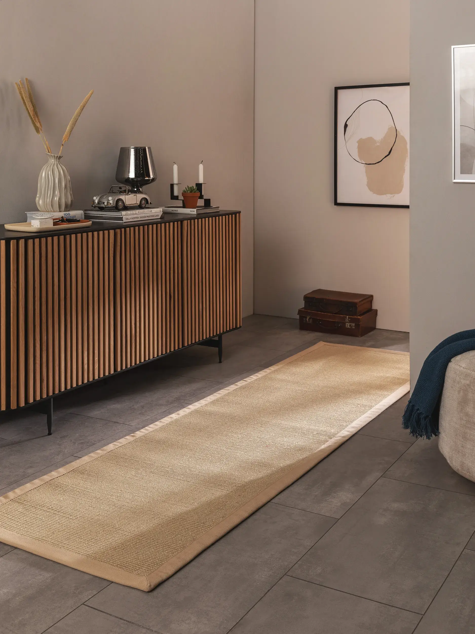 Teppich aus 100% Sisal in Beige mit 100% Sisal hohem Flor von benuta Nest
