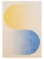Waschbarer Teppich Luna Blau/Gelb