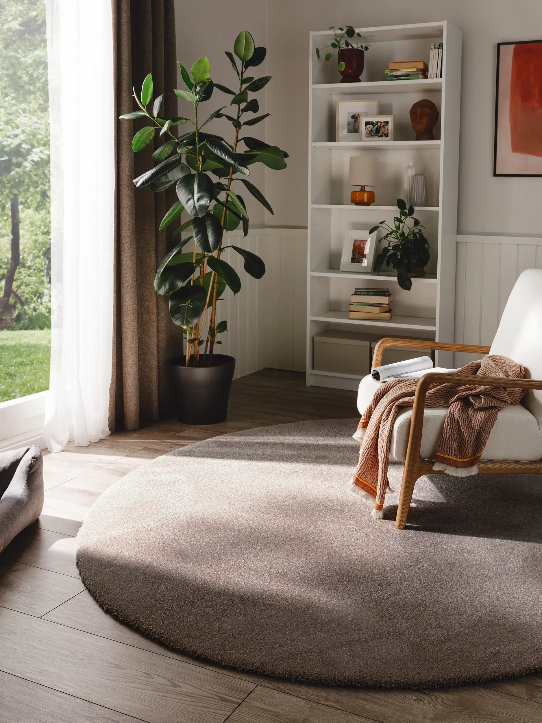 Rug Melvin made of 100% Polypropylen in Taupe by benuta Nest