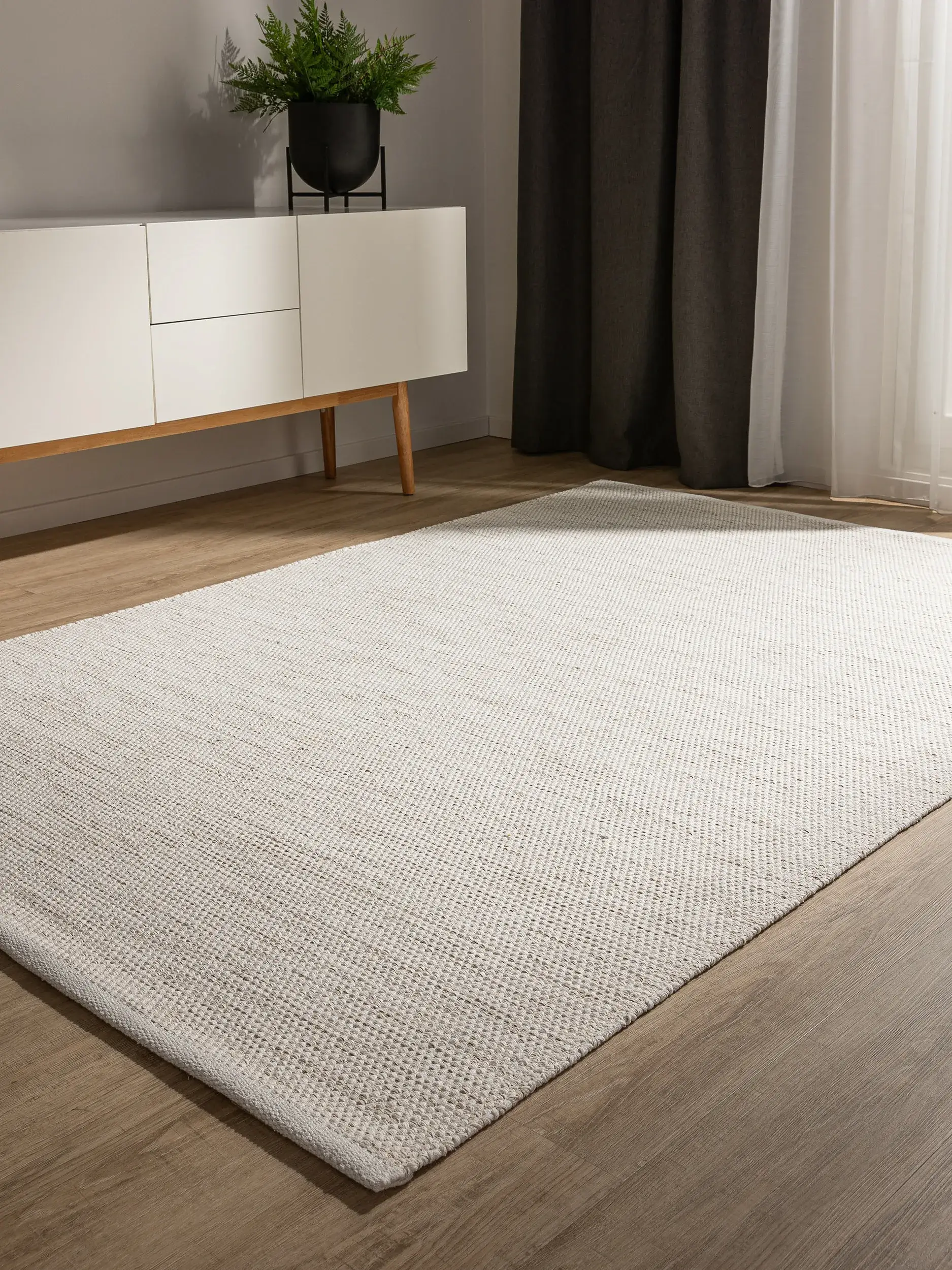 Teppich Ron aus 100% Cotton in Beige von benuta Basic