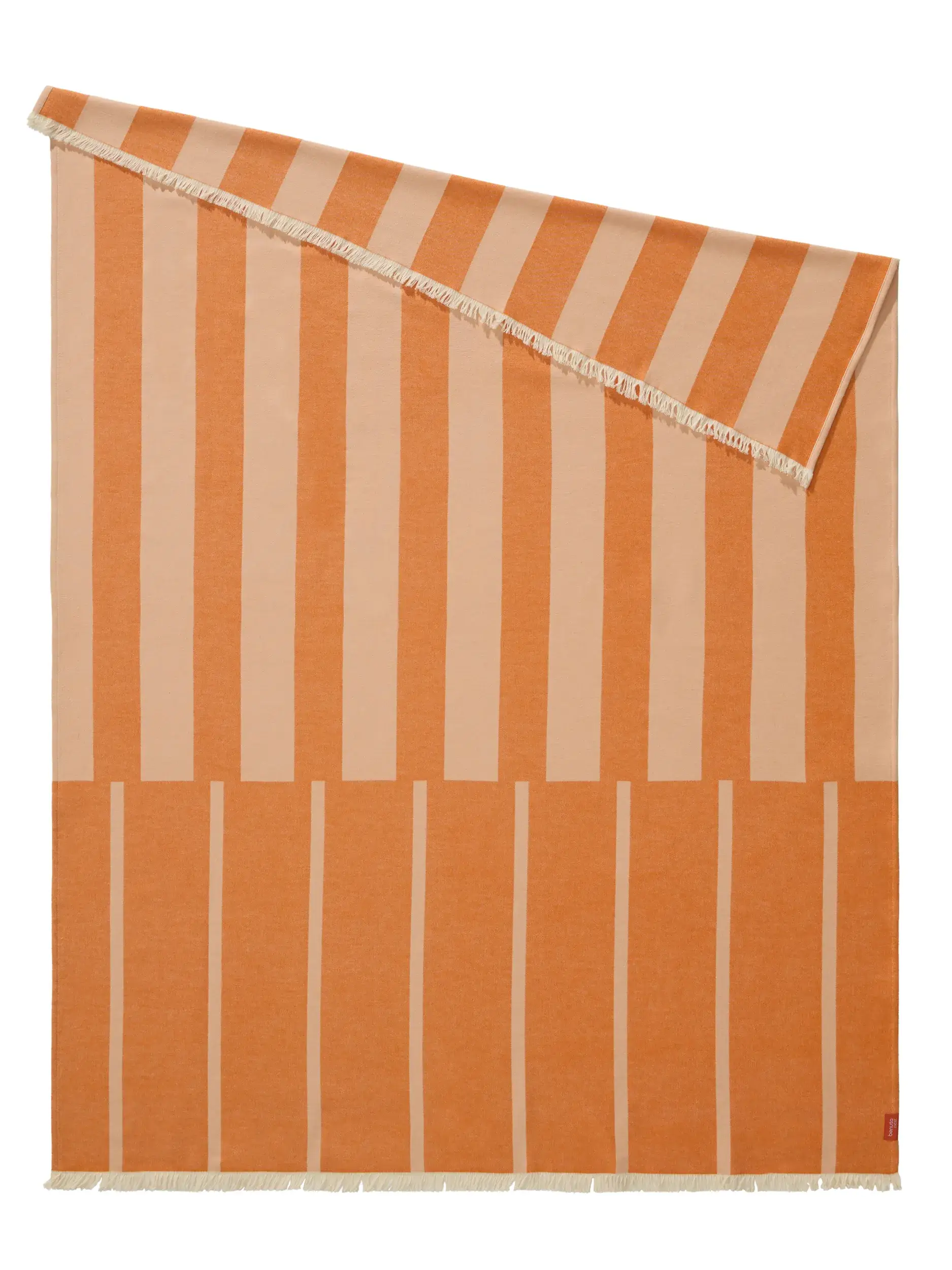 Cotton Blanket Reed Orange by benuta Nest