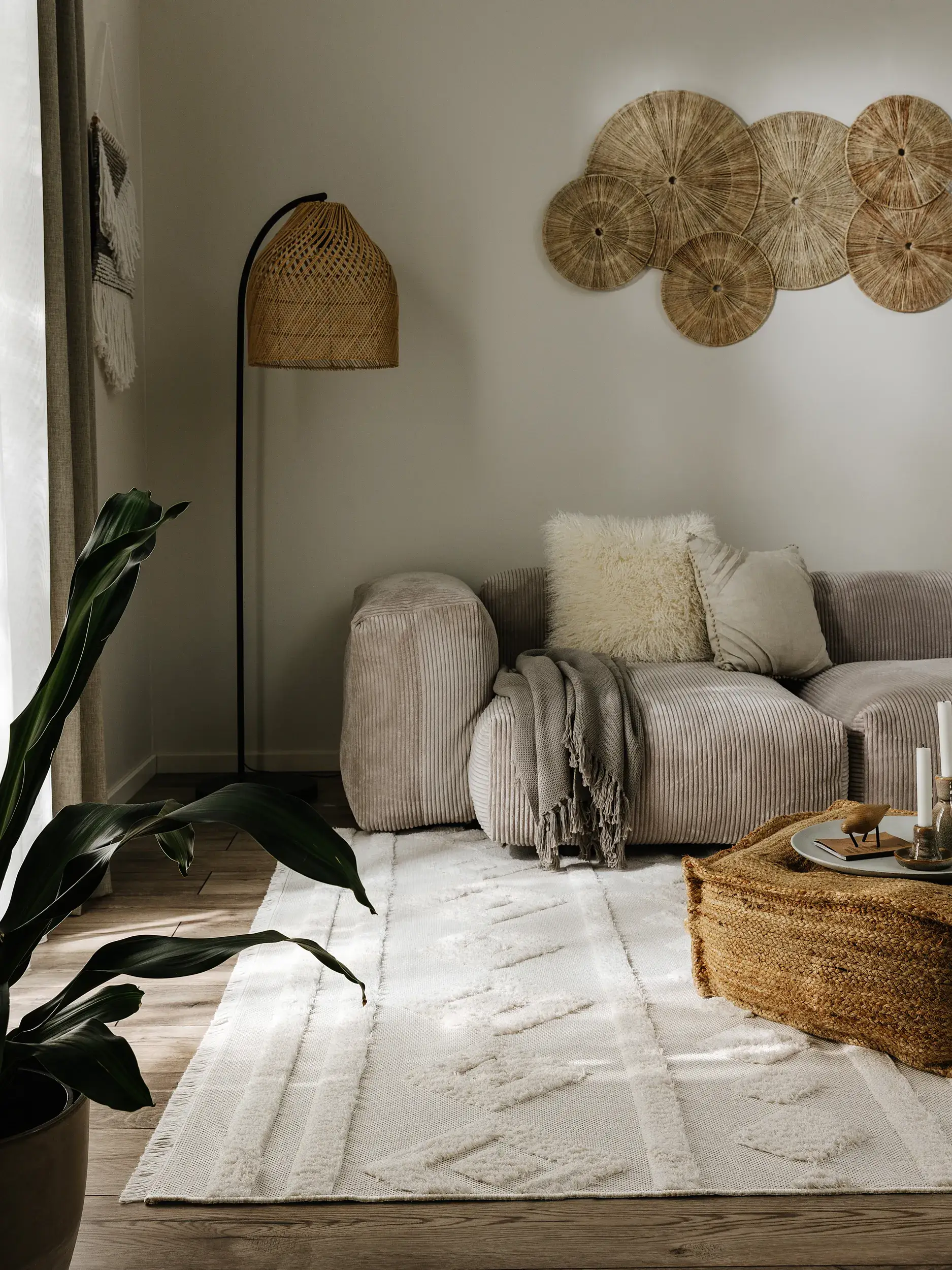 Teppich Oslo aus 100% Baumwolle in Beige von benuta Pop