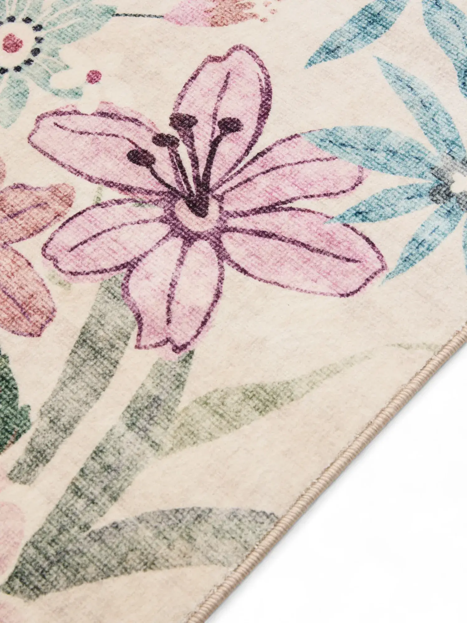 Rug made of 100% Polyester in Multicolour with a 100% Polyester high pile by benuta Nest