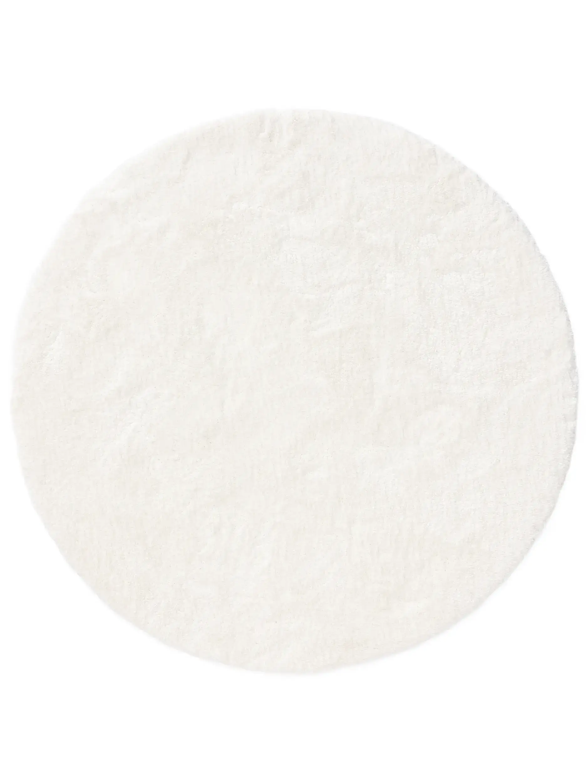 Hochflorteppich rund Cloudy Cream von 