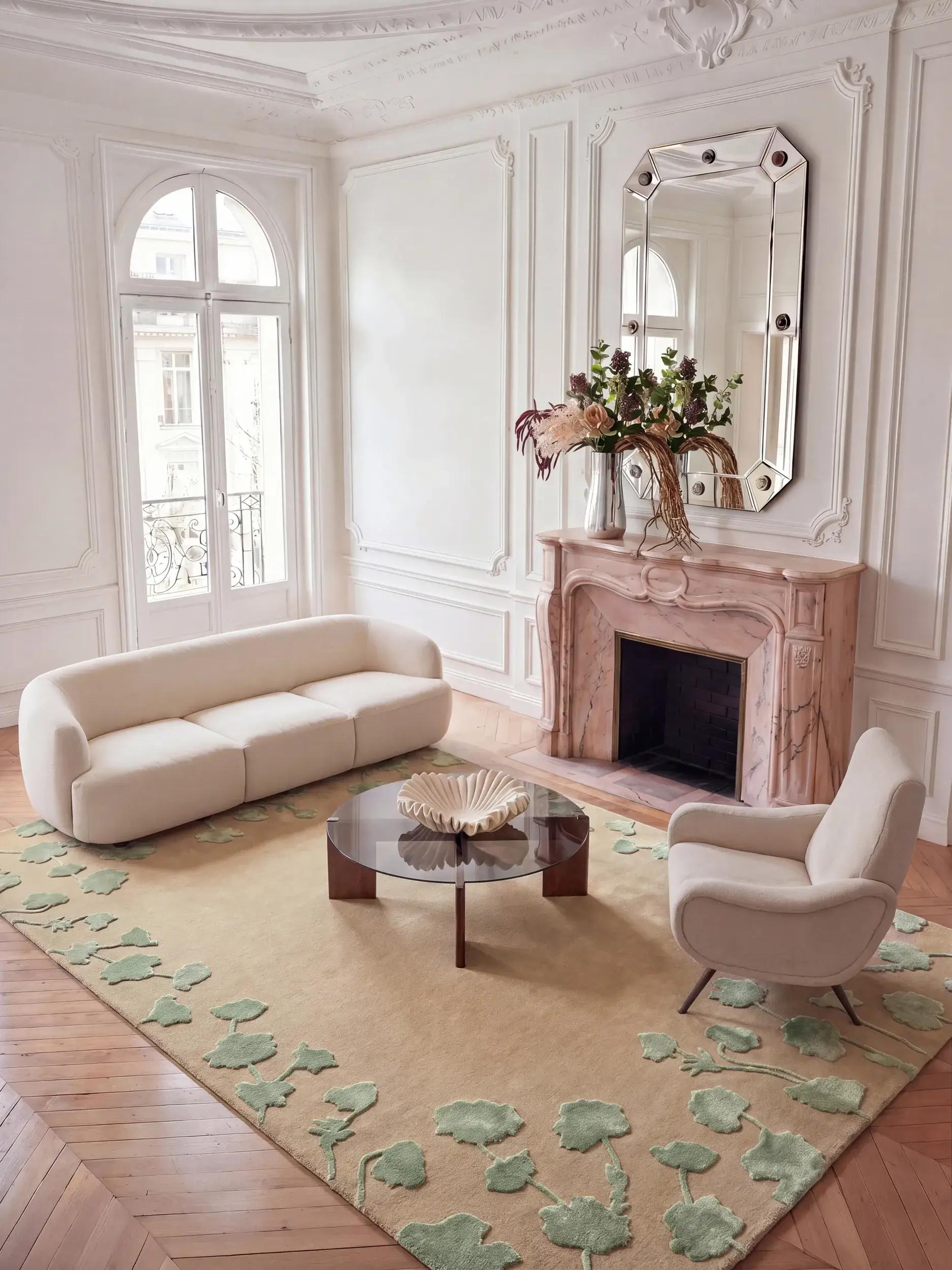 Tapis Alice en 80% Laine (50% de Nouvelle-Zélande), 20% Lyocell (TENCEL™) en  de benuta Finest