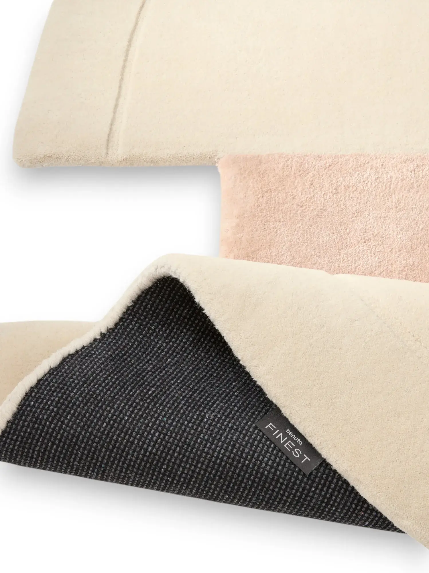 Alfombra Kinga de 90% Lana, 10% Lyocell (Tencel™) en Beige de benuta