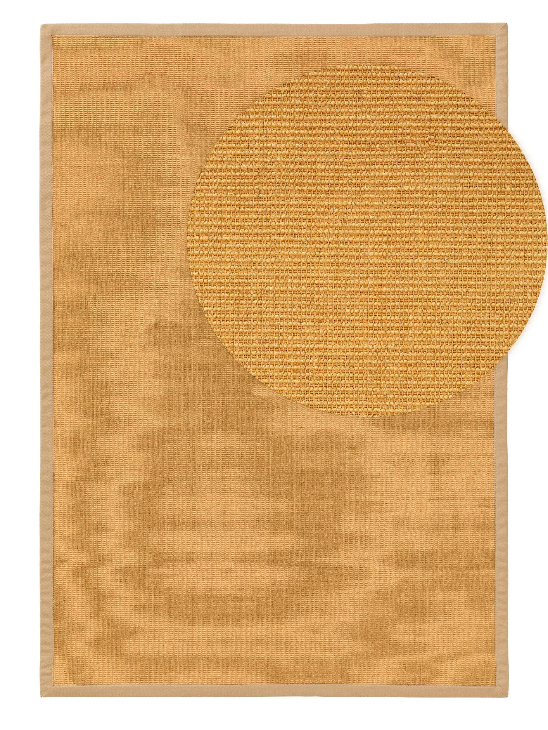 Teppich aus 100% Sisal in Beige mit 100% Sisal hohem Flor von benuta Nest