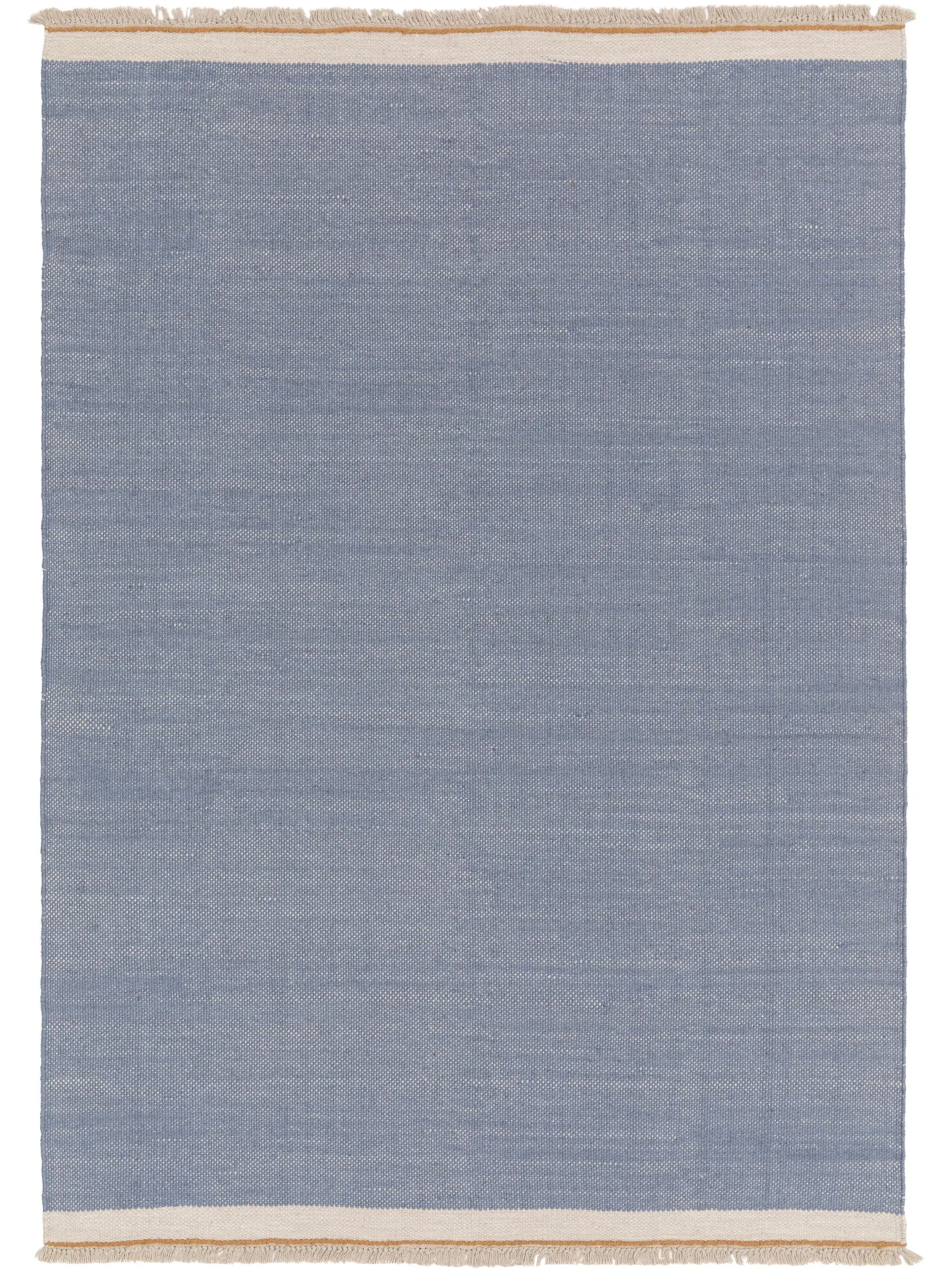 Tappeto di 60% Lana, 40% Cotone in Azzurro con pelo alto 60% Lana, 40% Cotone da benuta POP