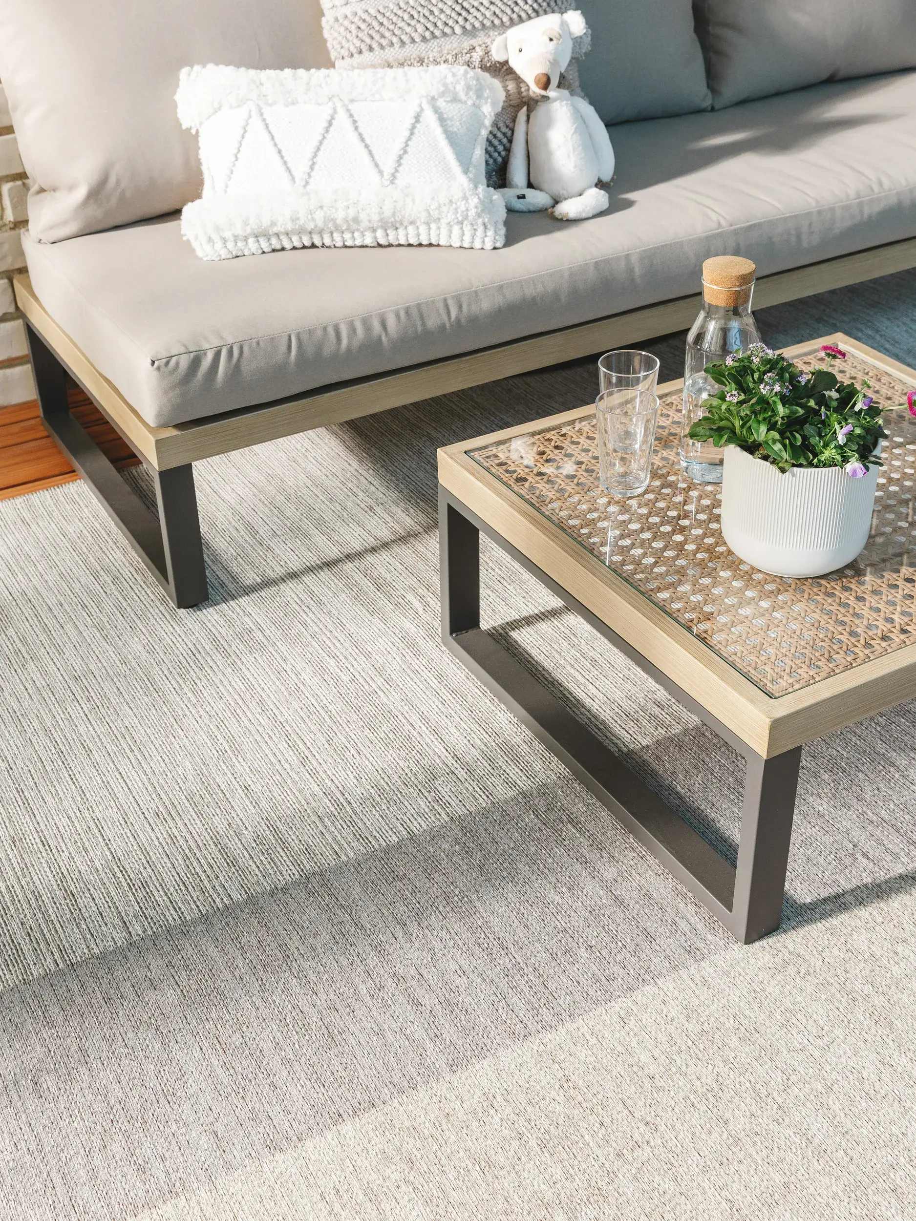 Teppich aus 100% Polyester (recyceltes PET) in Multicolor mit 100% Polyester (recyceltes PET) hohem Flor von benuta Nest