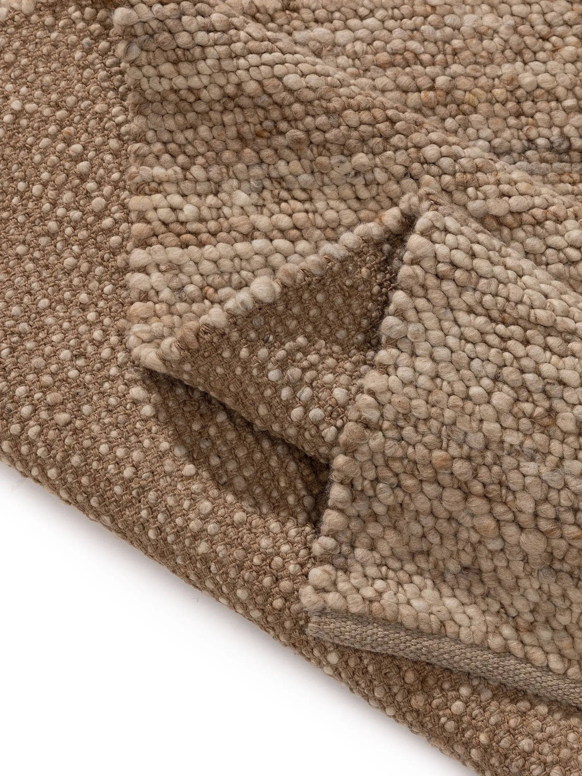 Teppich aus 70% Wolle, 30% Jute in Beige mit 70% Wolle, 30% Jute hohem Flor von benuta Pure