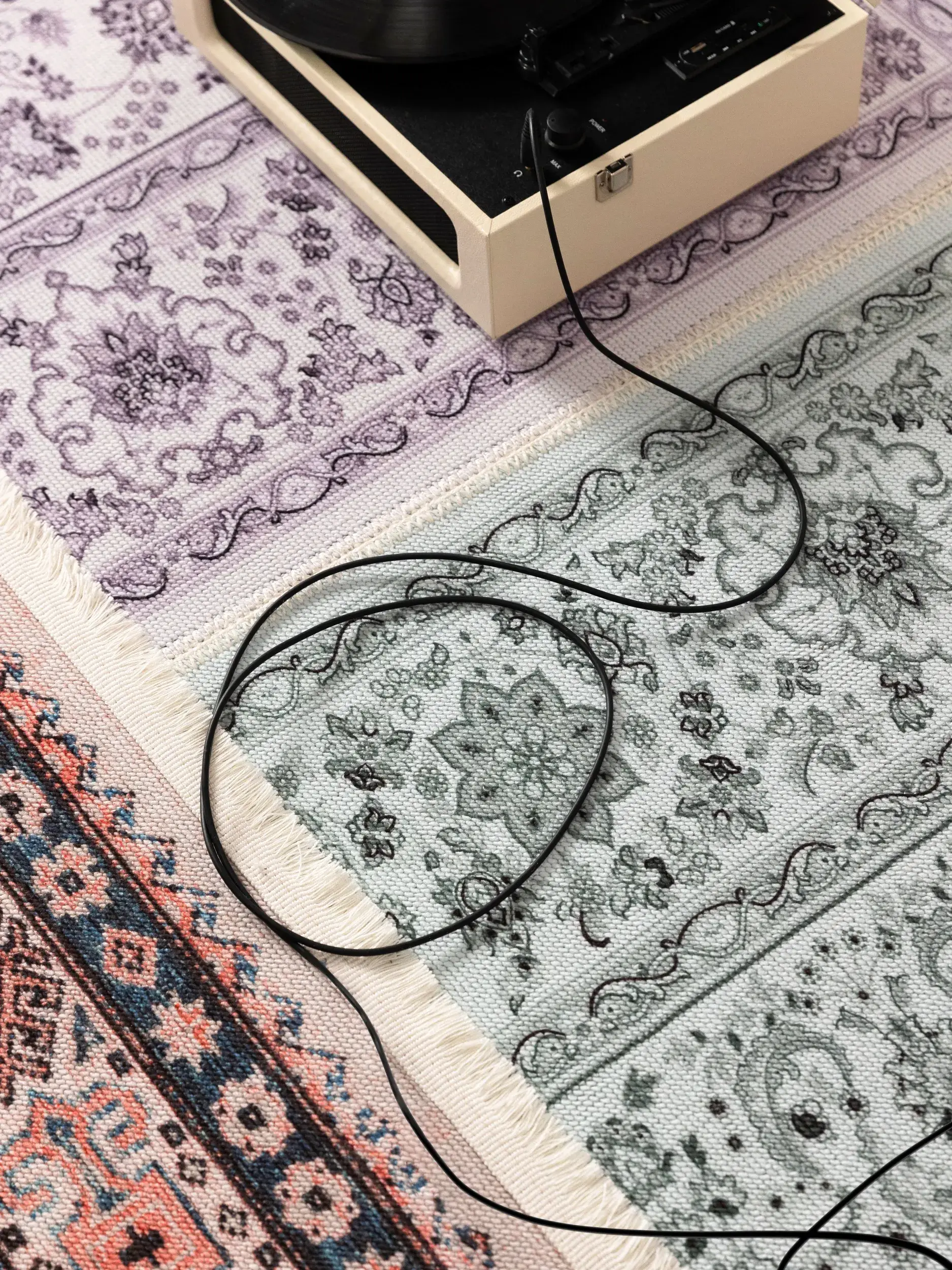 Teppich aus 70% Polyester, 30% Baumwolle in Multicolor mit 70% Polyester, 30% Baumwolle hohem Flor von benuta Pop
