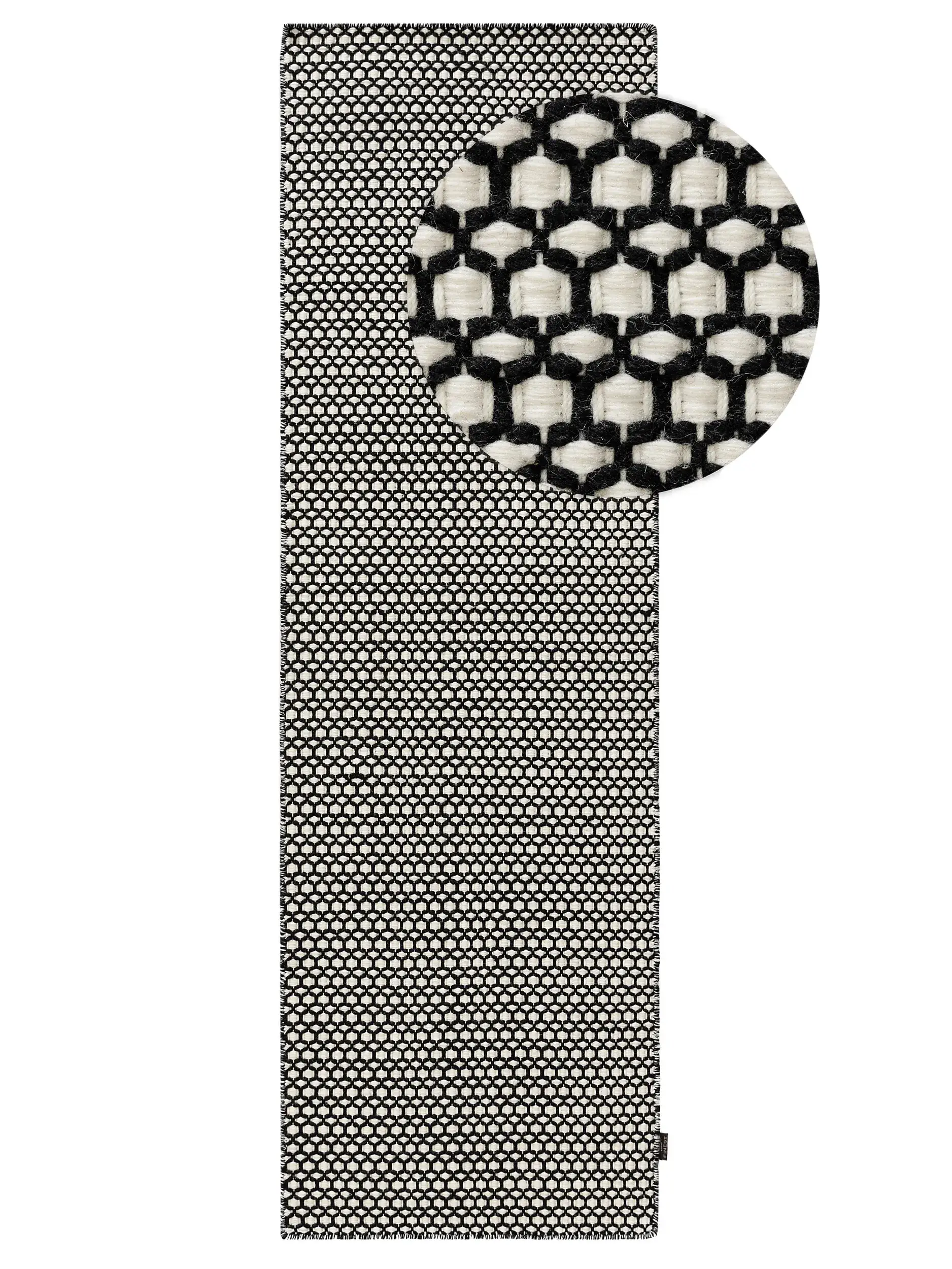 Teppich Hera aus 100% Wolle (aus Neuseeland) in Schwarz von benuta Finest