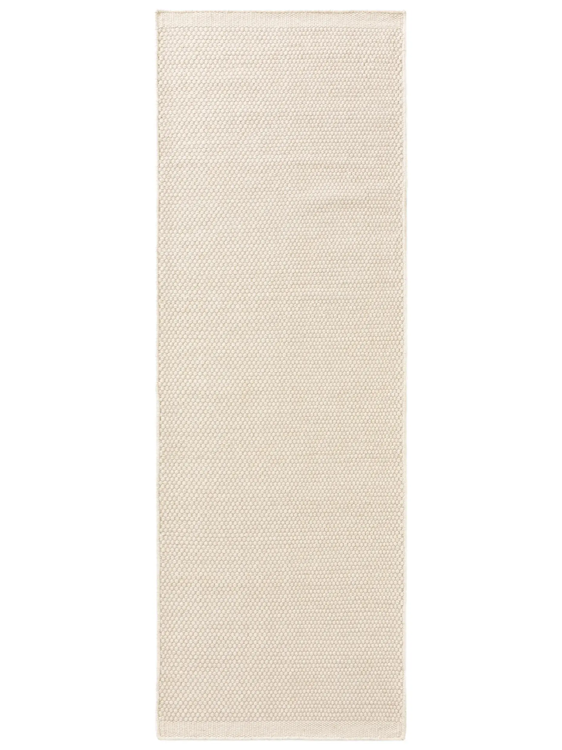 Tappeto di 80% Lana, 20% Cotone in Bianco con pelo alto 80% Lana, 20% Cotone da benuta pure