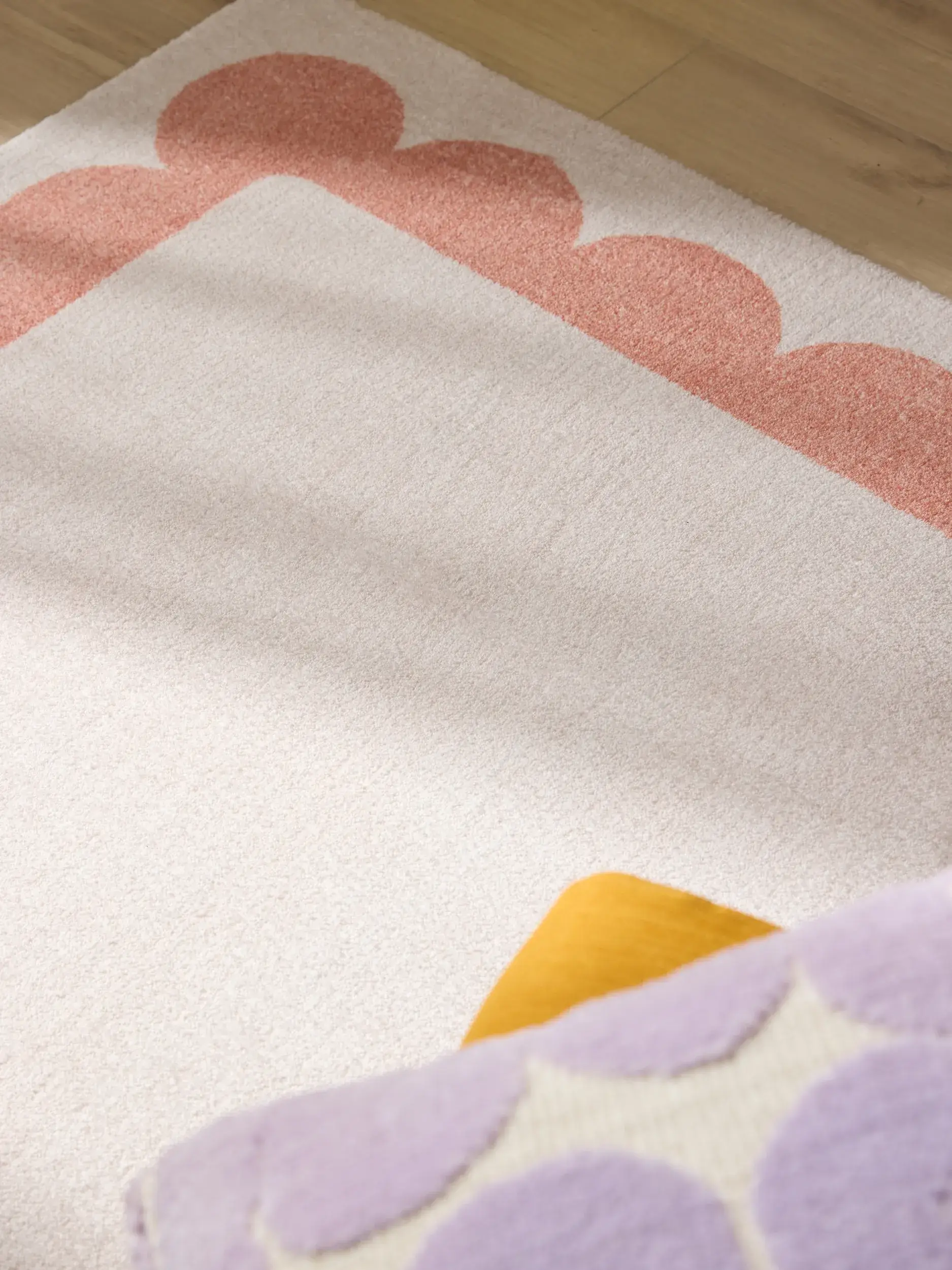 Rug made of 100% Polyester in Orange with a 100% Polyester high pile by benuta Pop
