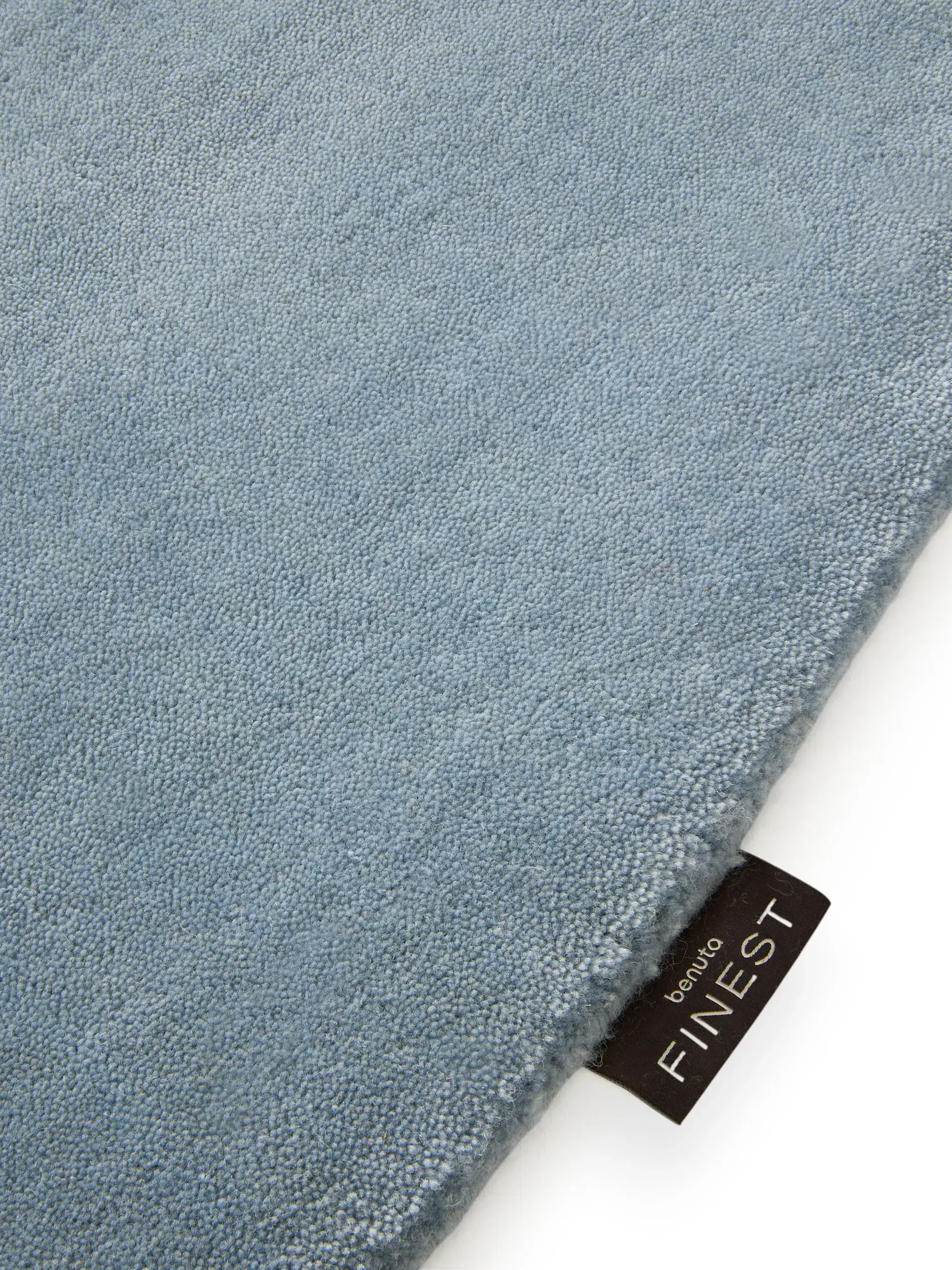 Teppich Mono aus 100% Baumwolle in Blau von benuta