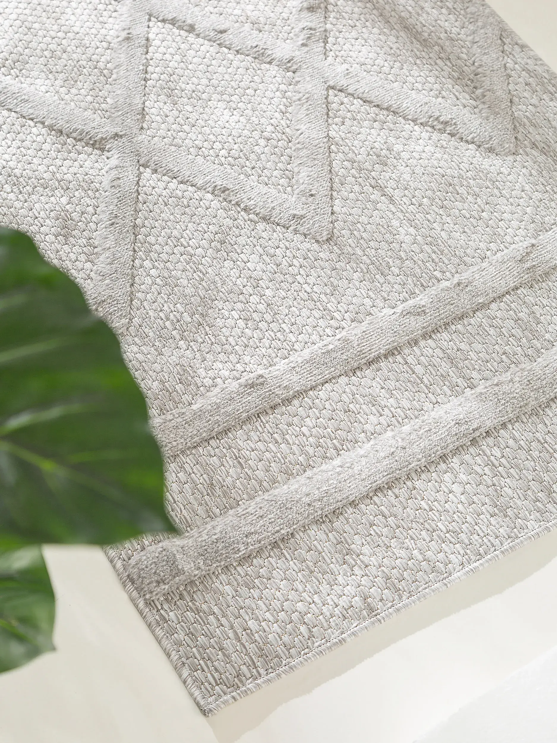Teppich aus 100% Polypropylen in Grau mit 100% Polypropylen hohem Flor von benuta Nest