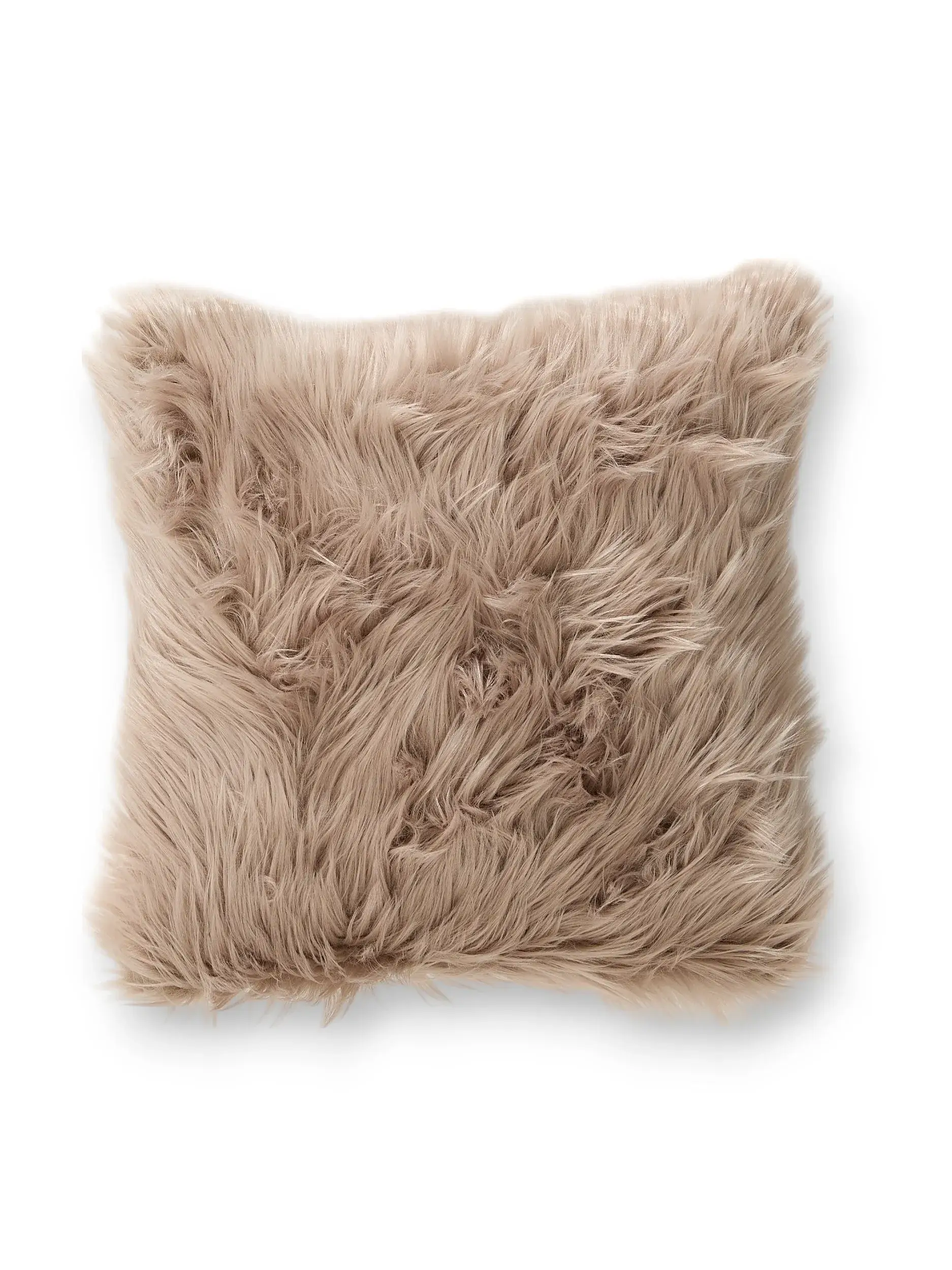 Kissen Nanuk Beige i Einfarbig-design laget av 70 % polyakryl, 30 % polyester fra benuta Pop