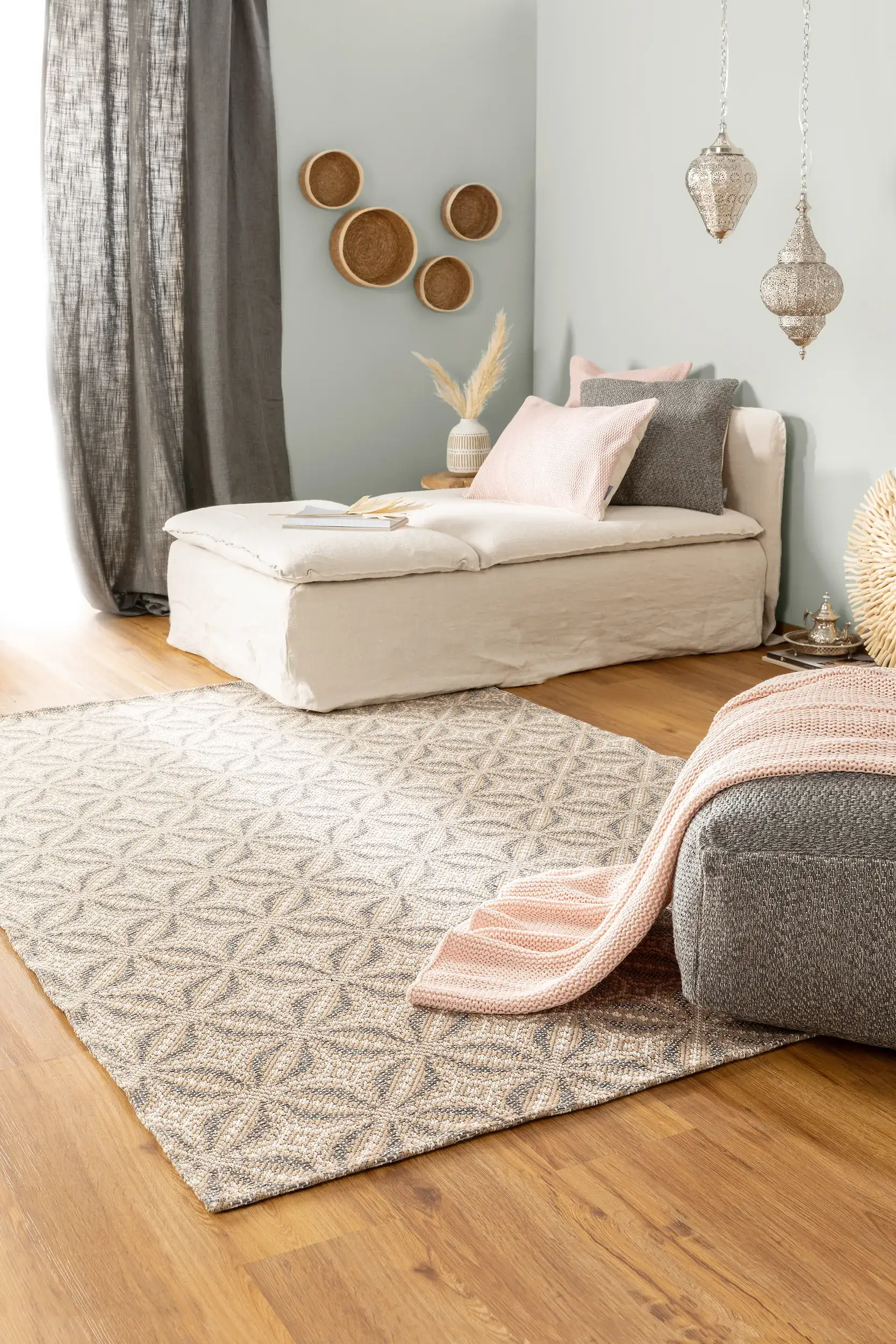 Teppich Cooper aus 100% Baumwolle in Beige von benuta Nest