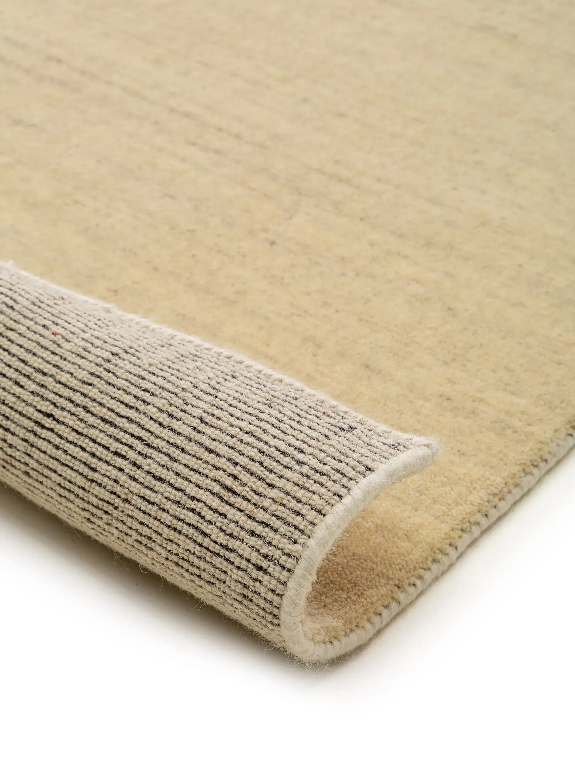 Matta av 100% Ull i Beige med 100% Ull hög lugg från benuta nest