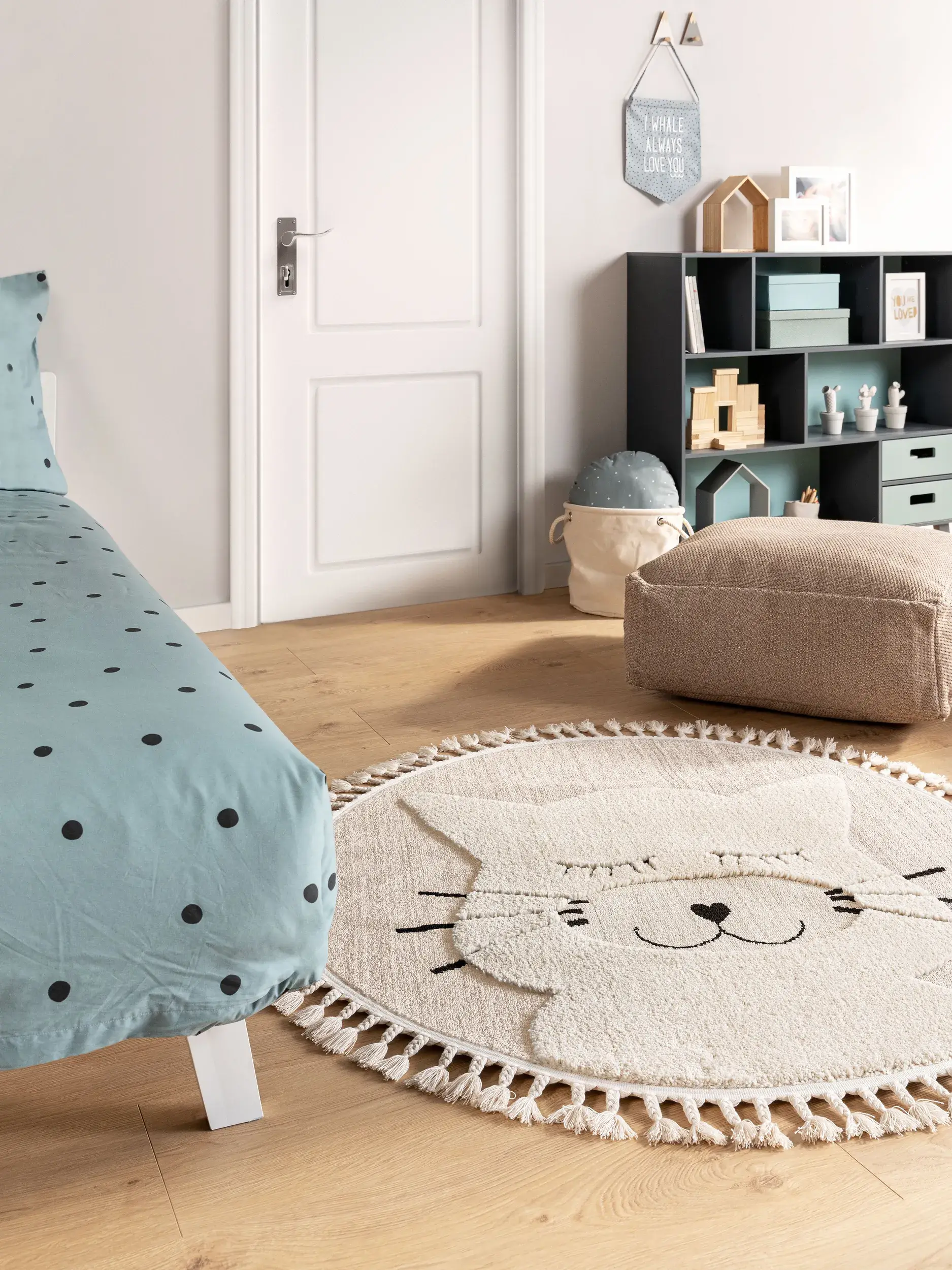 Tappeto di 100% Poliestere in Beige con pelo alto 100% Poliestere da Lytte