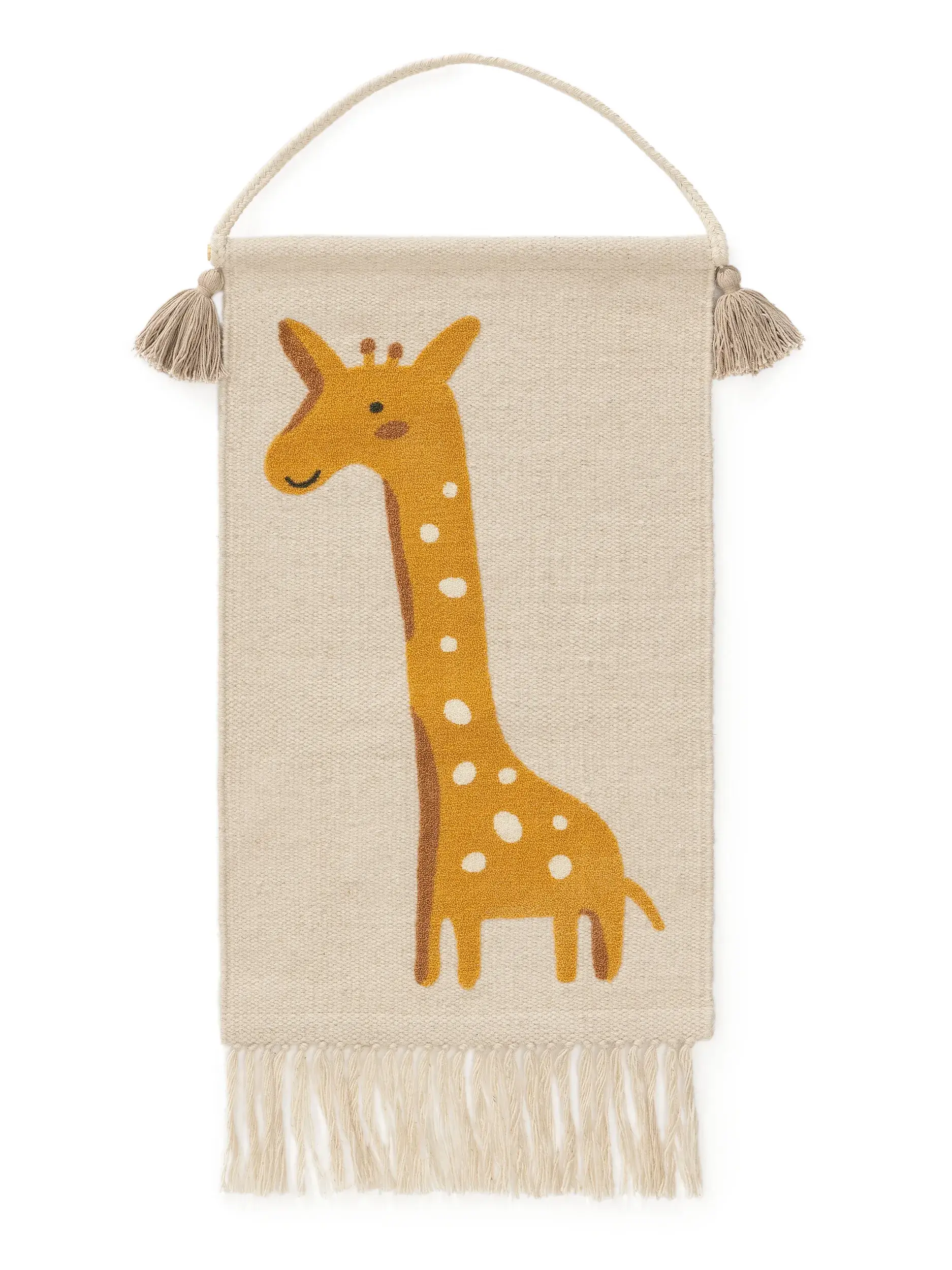 Wanddeko Savannah Gelb in Tiermotive design made of 75% Wool, 20% Cotton, 5% Polyacrylic by Lytte