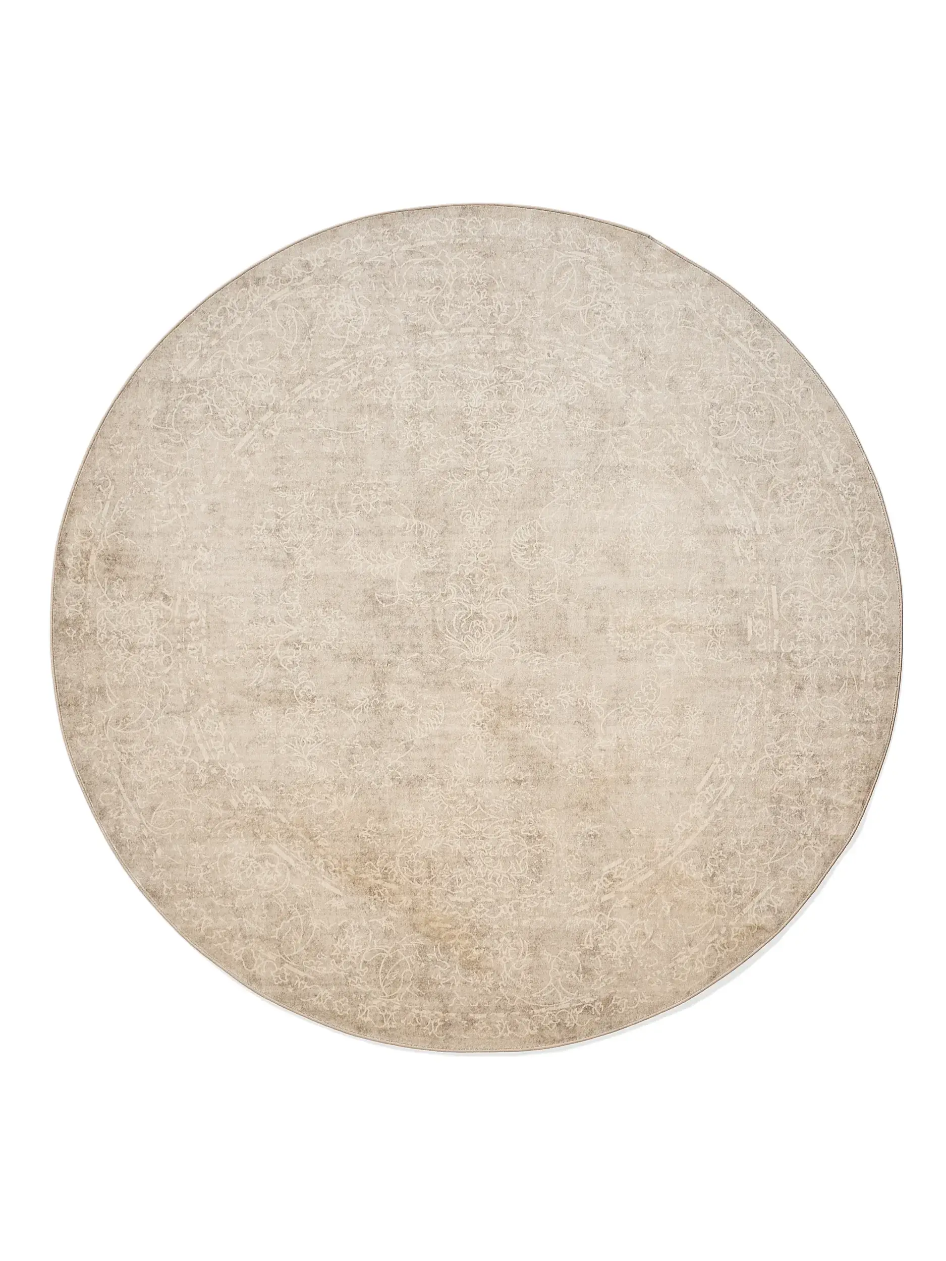 Matta av 100% Polyester i Beige med 100% Polyester hög lugg från benuta nest