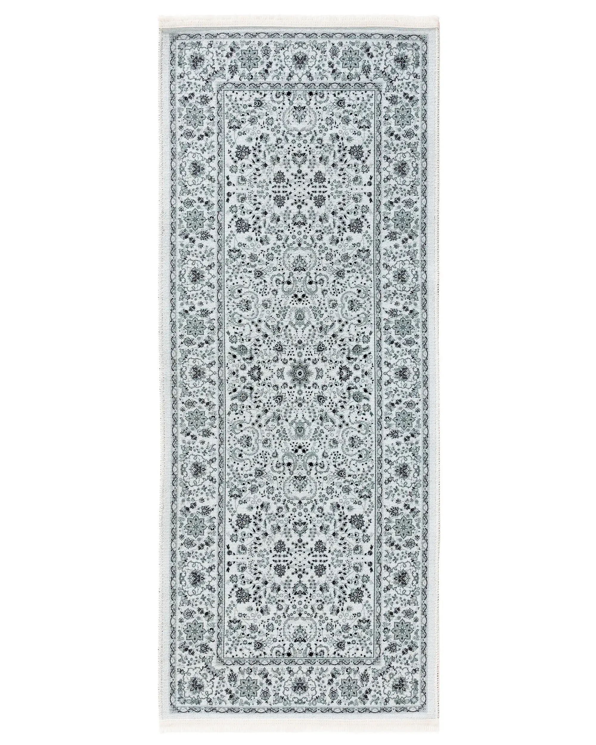 Tappeto di 70% Poliestere, 30% Cotone in Verde con pelo alto 70% Poliestere, 30% Cotone da benuta POP