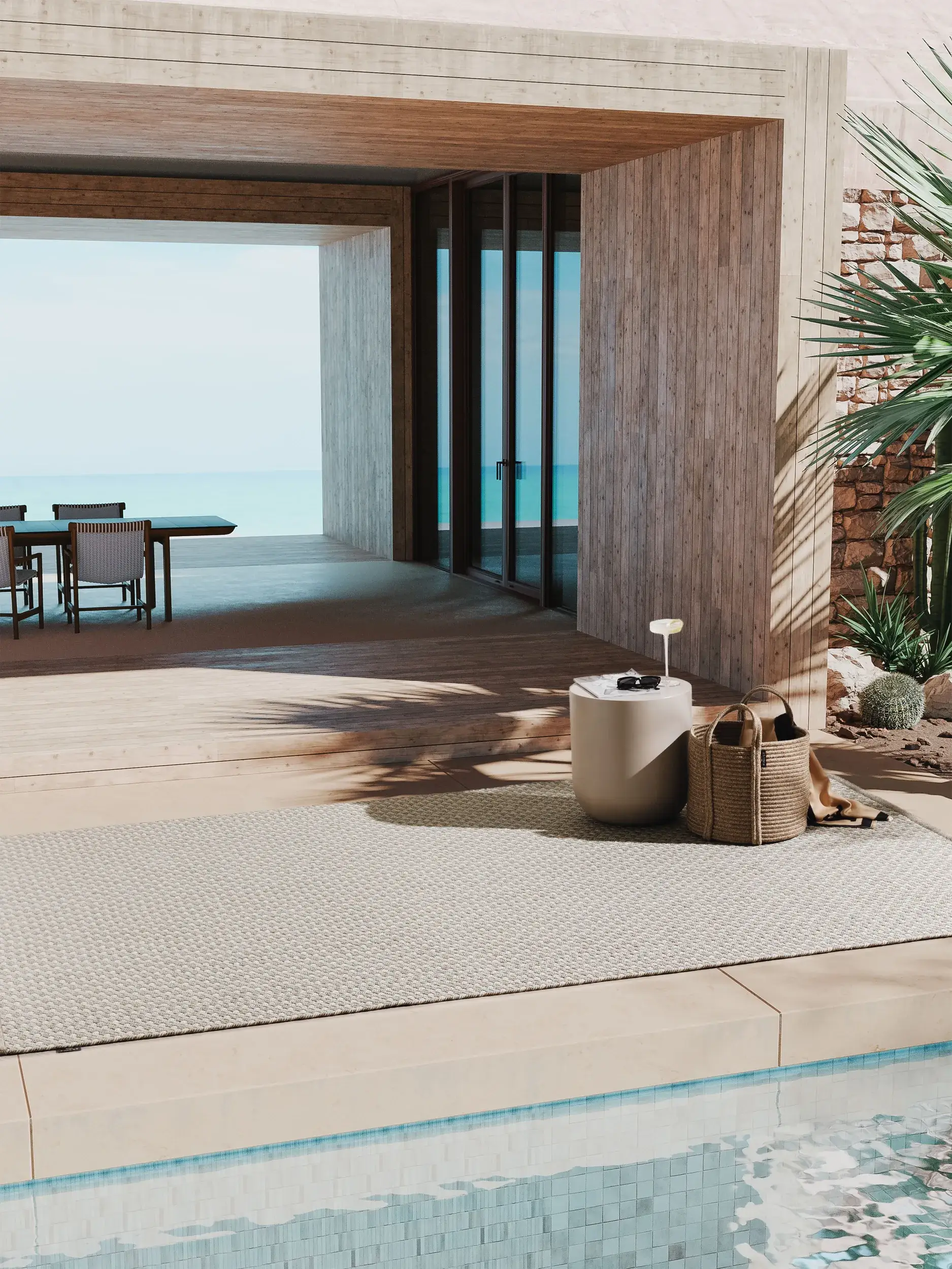 Rug made of 60% Polyester, 40% Polypropylen in Grey with a 60% Polyester, 40% Polypropylen high pile by benuta Finest