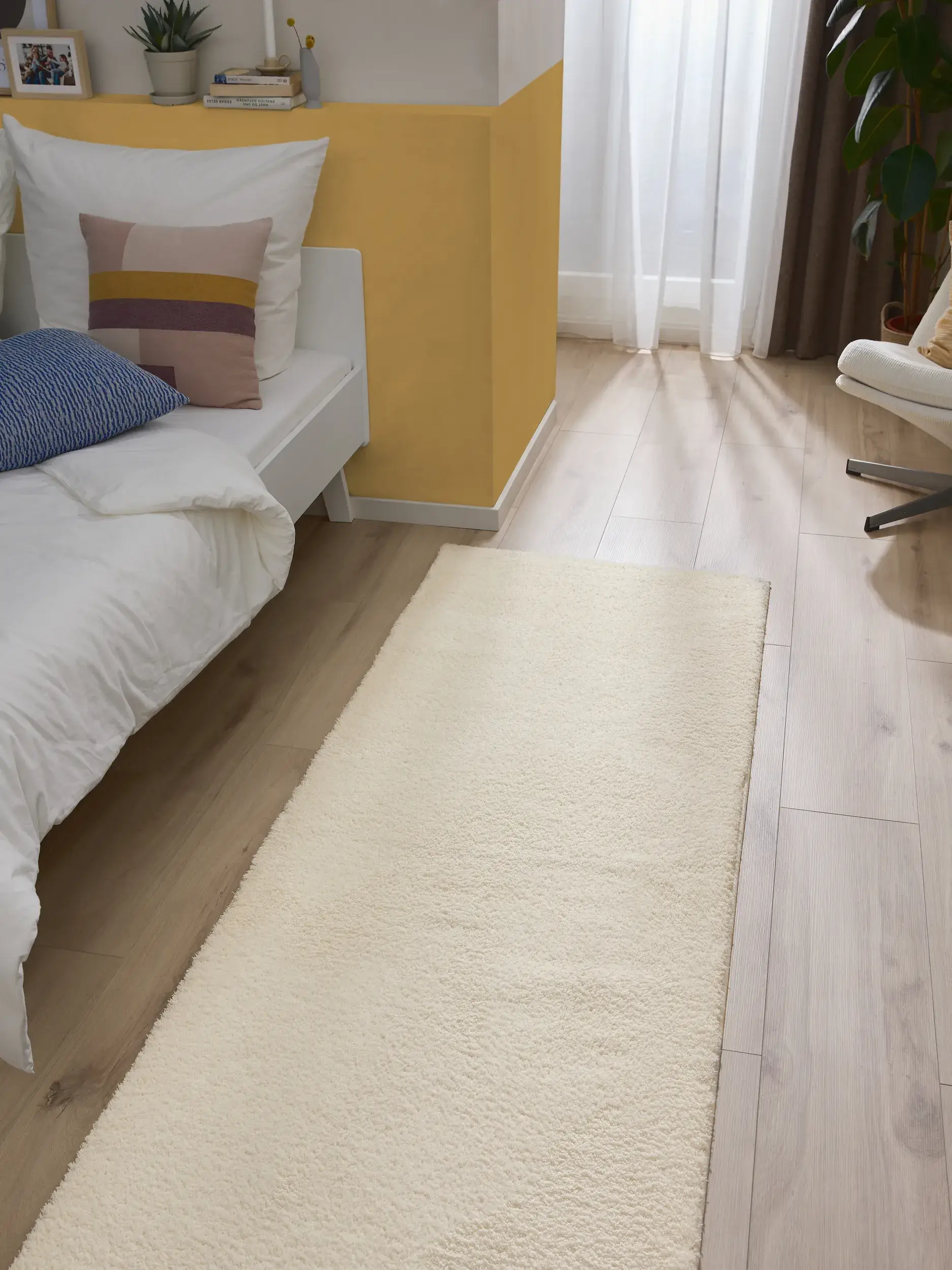 Vloerkleed Soda van 100% Polyester (Microvezel) in Wit van benuta nest