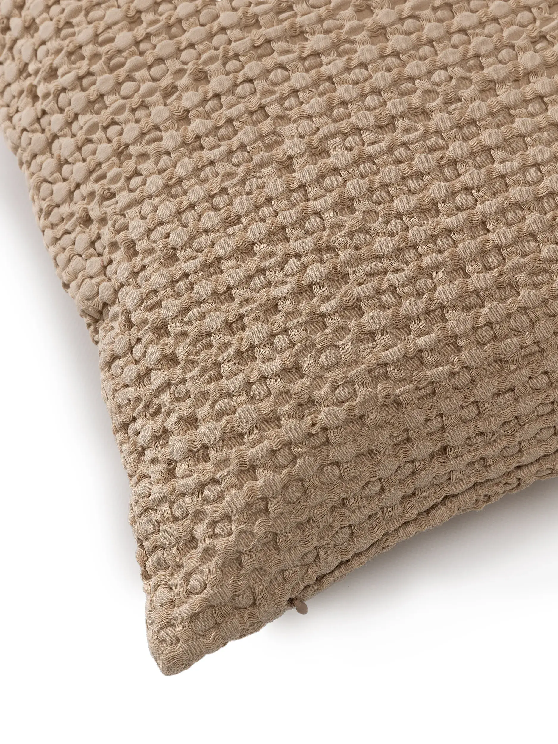 Kissenbezug Cloe Beige Einfarbig-suunnittelussa, valmistettu 100% puuvillaaista, benuta Popin toimesta