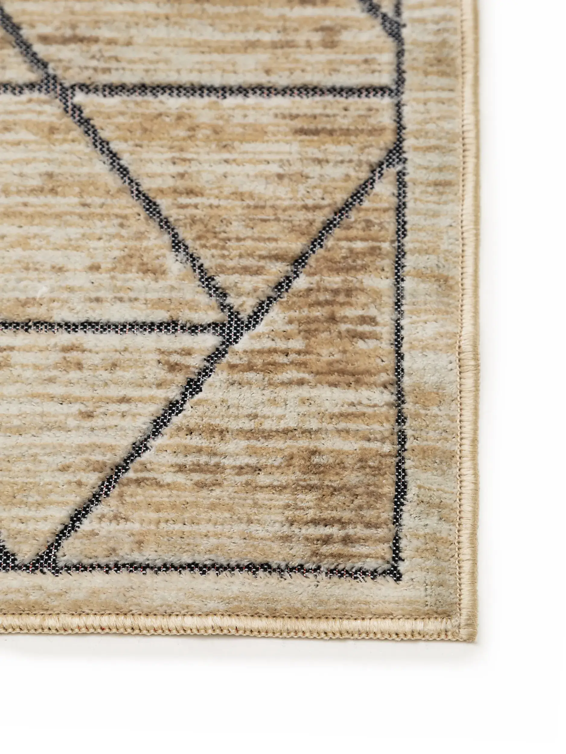 Rug made of 100% Polyester in Beige with a 100% Polyester high pile by benuta