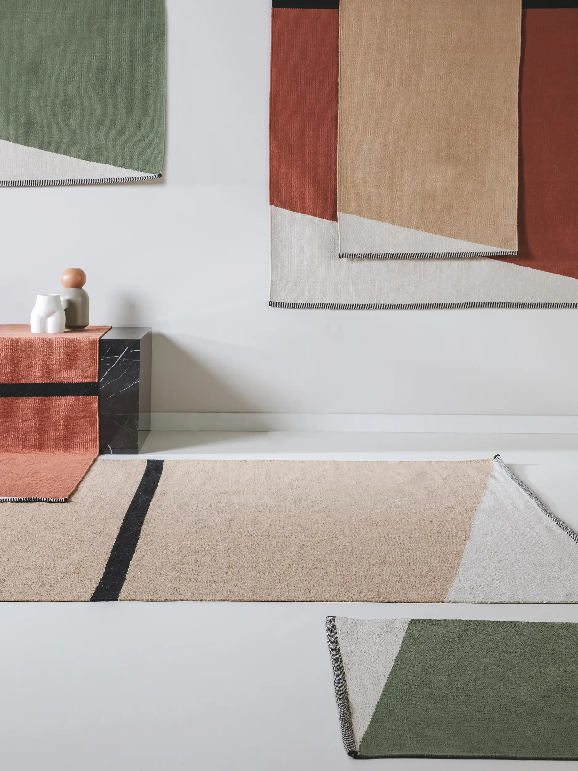 Tapis en 100% Coton en Marron avec une pile de 100% Coton de hauteur de benuta POP